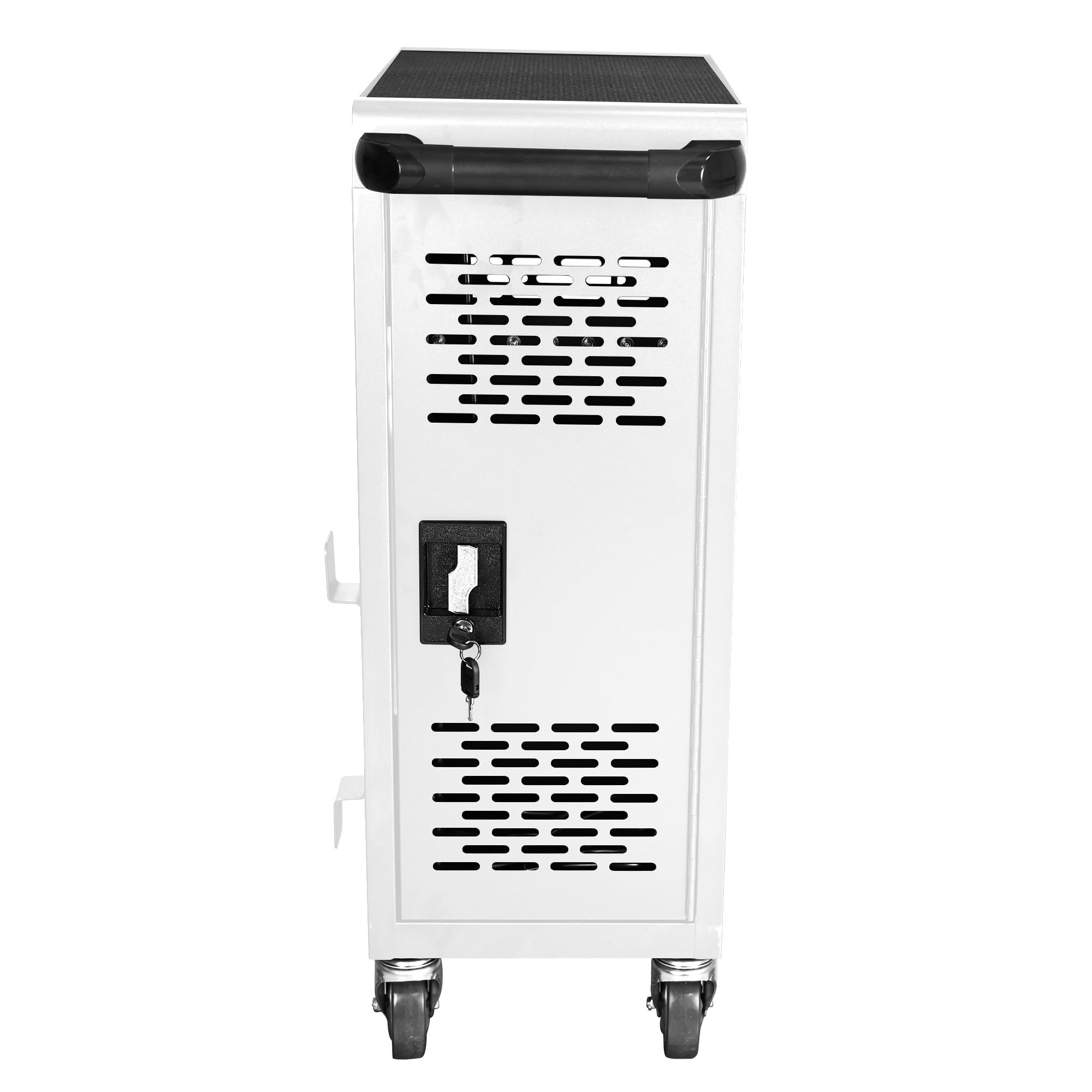 16-Device Mobile Charging Cart for Laptops & Tablets - Universal Charging Station with Cord Organizer for iPad, Chromebook (Up to 16.3-inch Screens) - Perfect for Schools, Offices & Libraries (White)