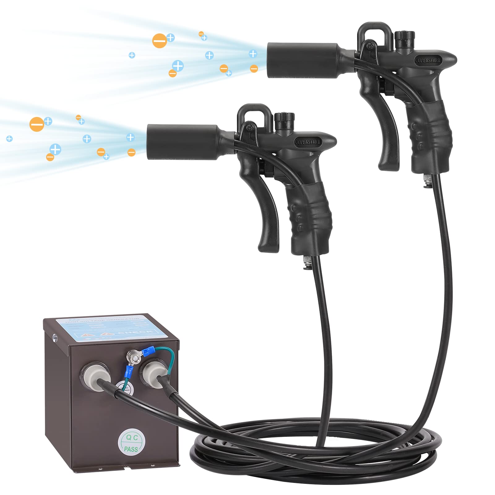7KV Ionizing Air Gun Anti Static Gun for Vinyl Records & Auto Painting - Static Eliminator with High Voltage Generator & Air Compressor (2 Pack) - Perfect for Vinyl Record Cleaning, Auto Body Shops & Electronics Workstations