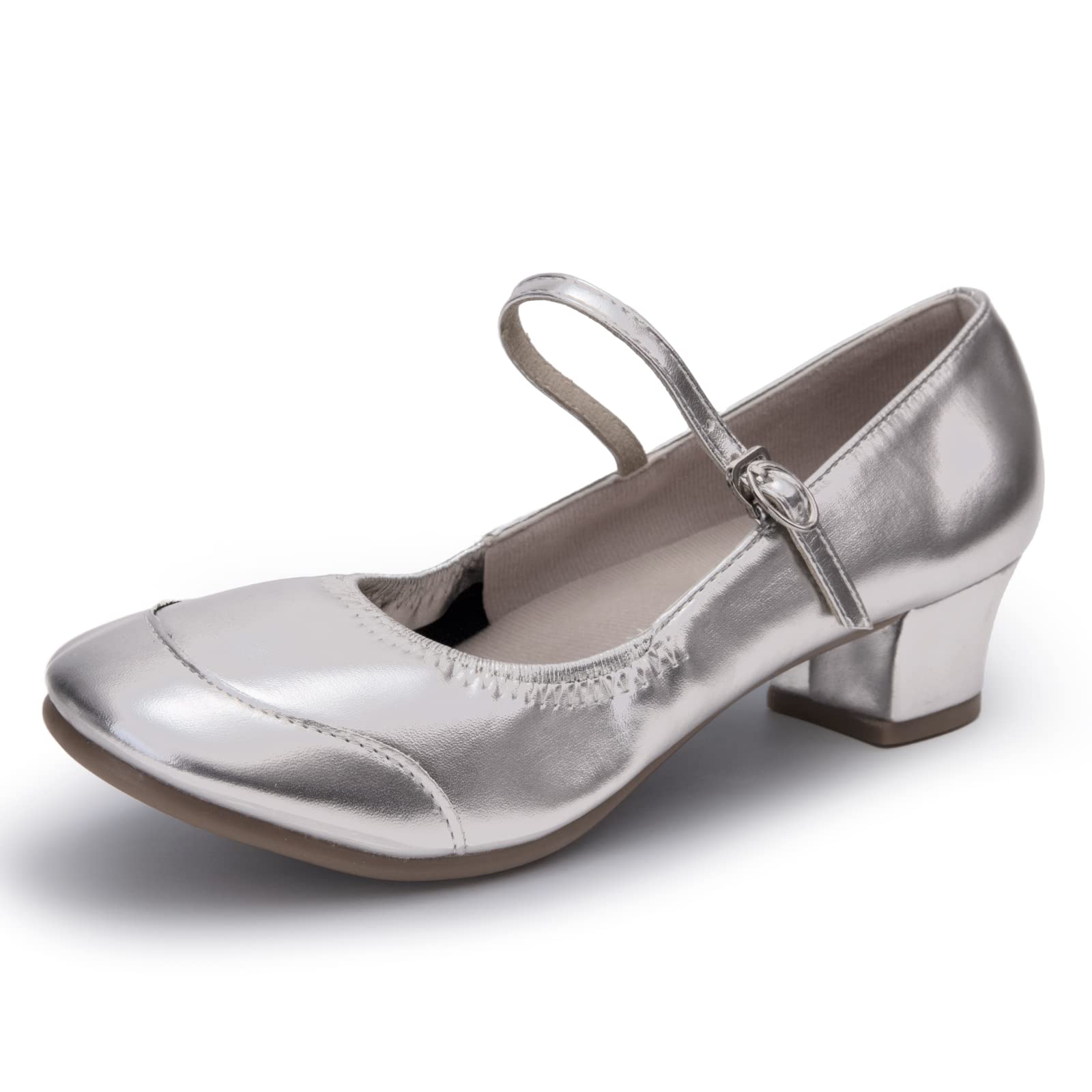 Women's Ballroom Dance Shoes - Latin Closed Toe Sandals with 1.5 Inch Heel for Social Dancing, Wedding, Competition & Practice | Comfortable Professional Dance Footwear