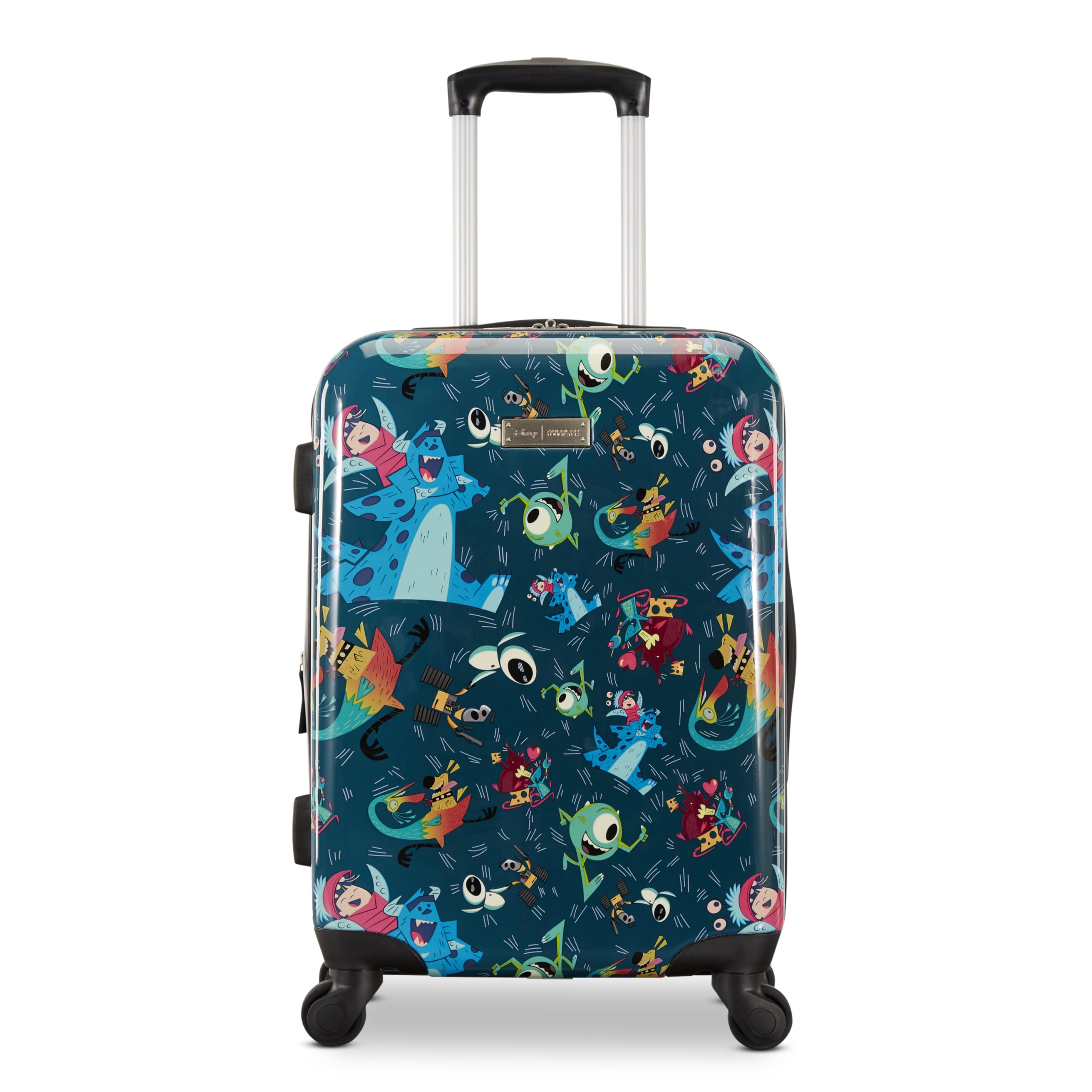 American Tourister Pixar Mashup Kids Carry-On Luggage - Expandable Hardside Suitcase with 360° Spinner Wheels for Travel, School Trips & Family Vacations