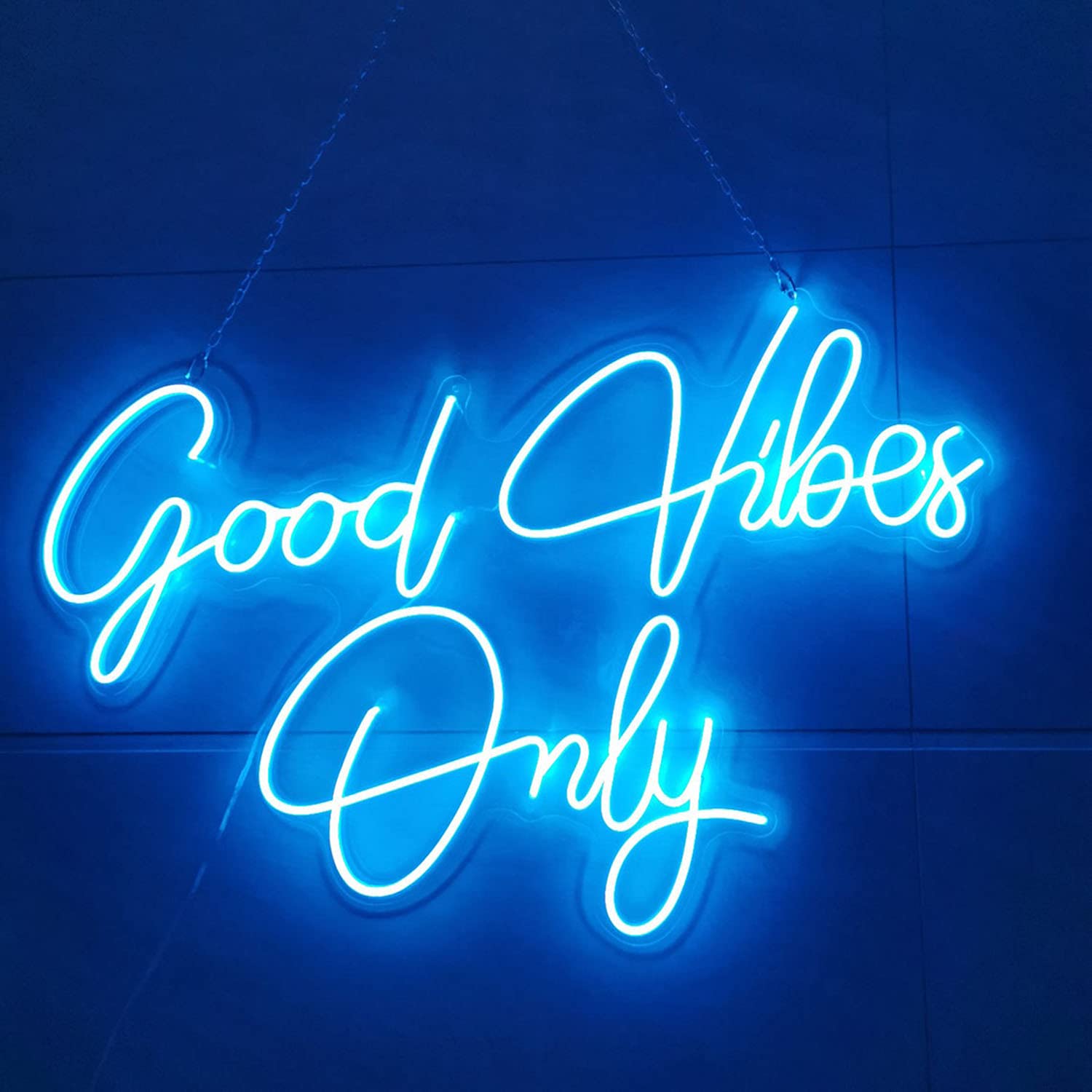 Good Vibes Only Neon Sign Light - Custom Wall Art Decor for Home, Bar, Pub, Club & Party | Unique Christmas Gift & Rave Apartment Decoration | Perfect for Bedroom, Living Room & Wedding Decor