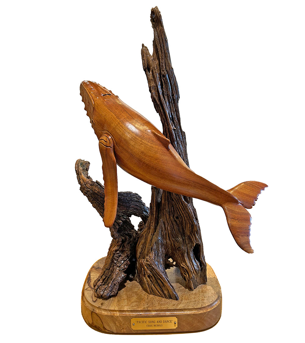 Handcrafted Koa Wood Sculpture - Traditional Pacific Island Song & Dance Art Piece | Perfect for Home Décor, Cultural Displays & Gift Giving