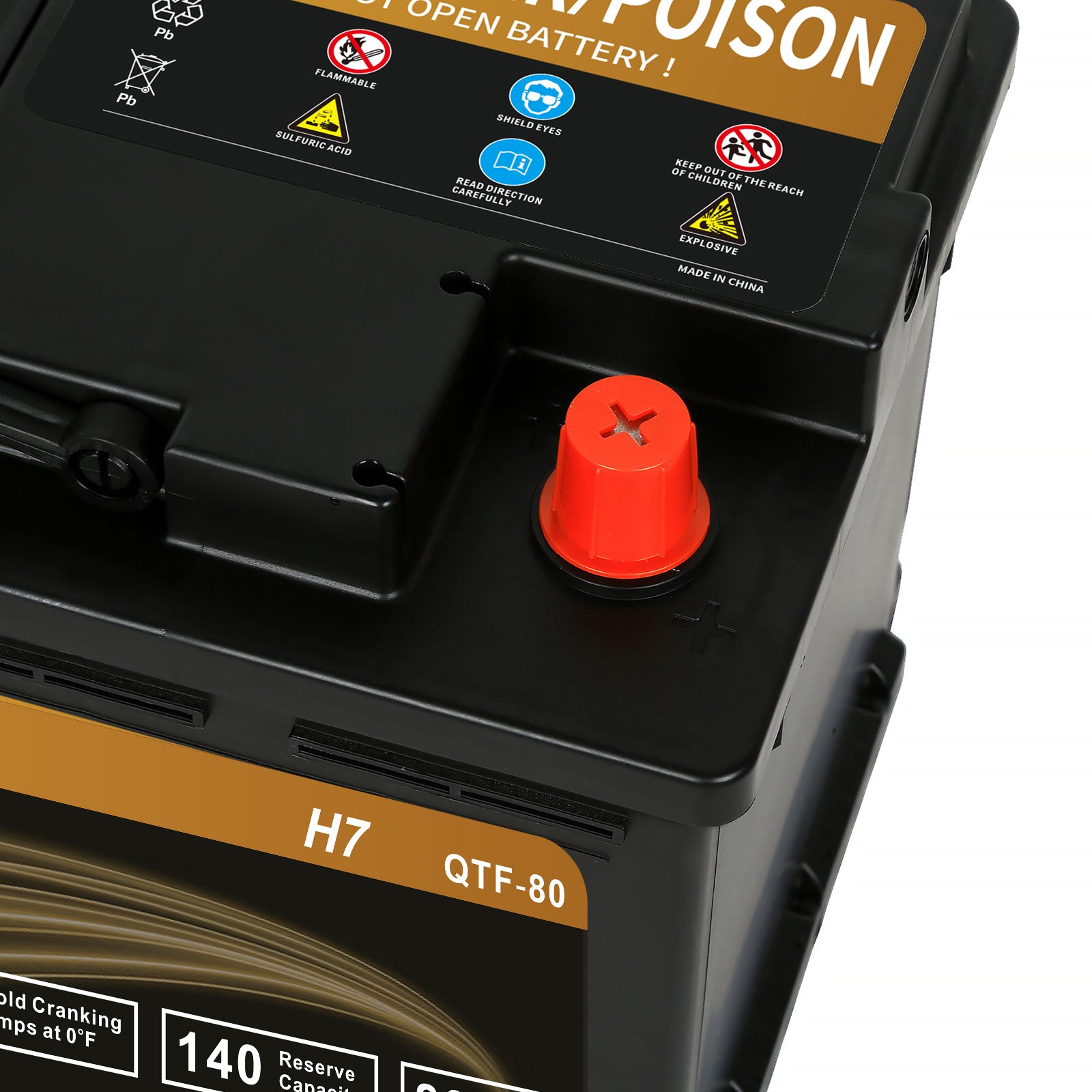 WEIZE Wise Series 94R AGM Car Battery - 12V 80Ah H7 Automotive Replacement Battery for BMW, Mercedes, Audi | Cold Cranking & Deep Cycle Performance | Ideal for Extreme Weather & Off-Road Vehicles