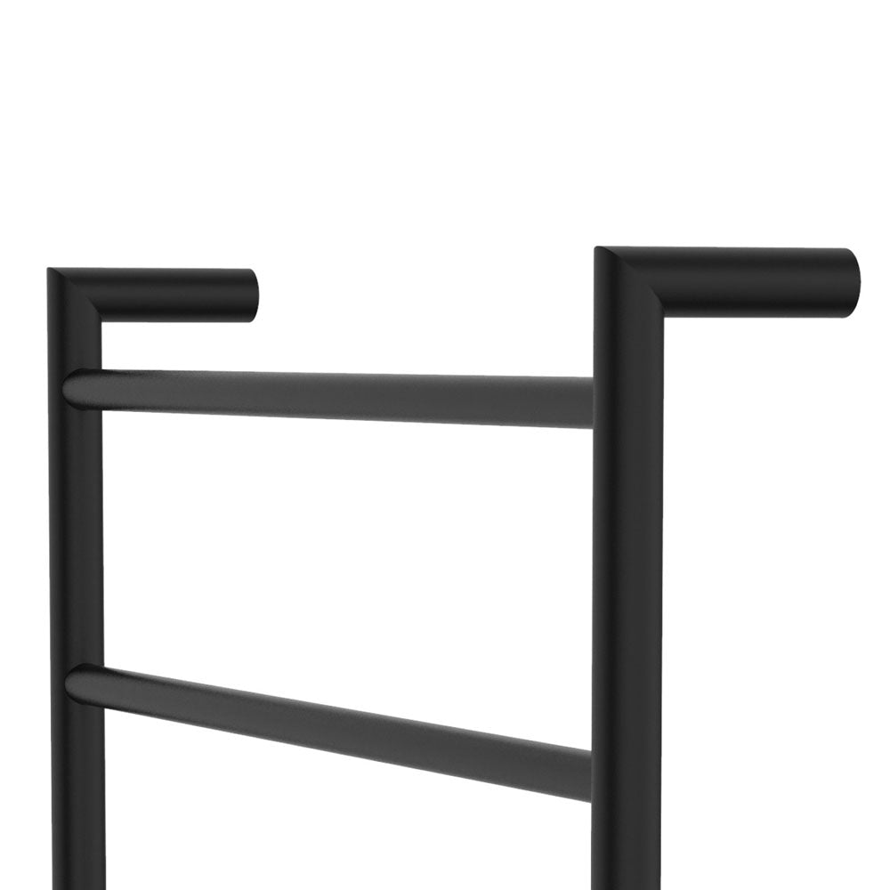 Fienza 82860120MB Kaya Heated Towel Rail 600x1200mm Matte Black - Premium Bathroom Heated Towel Warmer for Spa, Luxury Hotels & Modern Homes