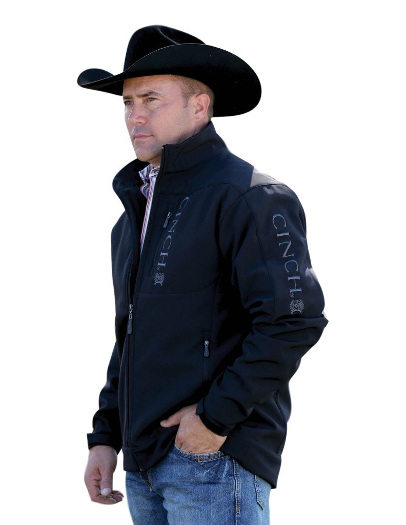 Cinch Men's Bonded Softshell Jacket - Lightweight Water-Resistant Windbreaker for Outdoor Activities, Hiking & Casual Wear