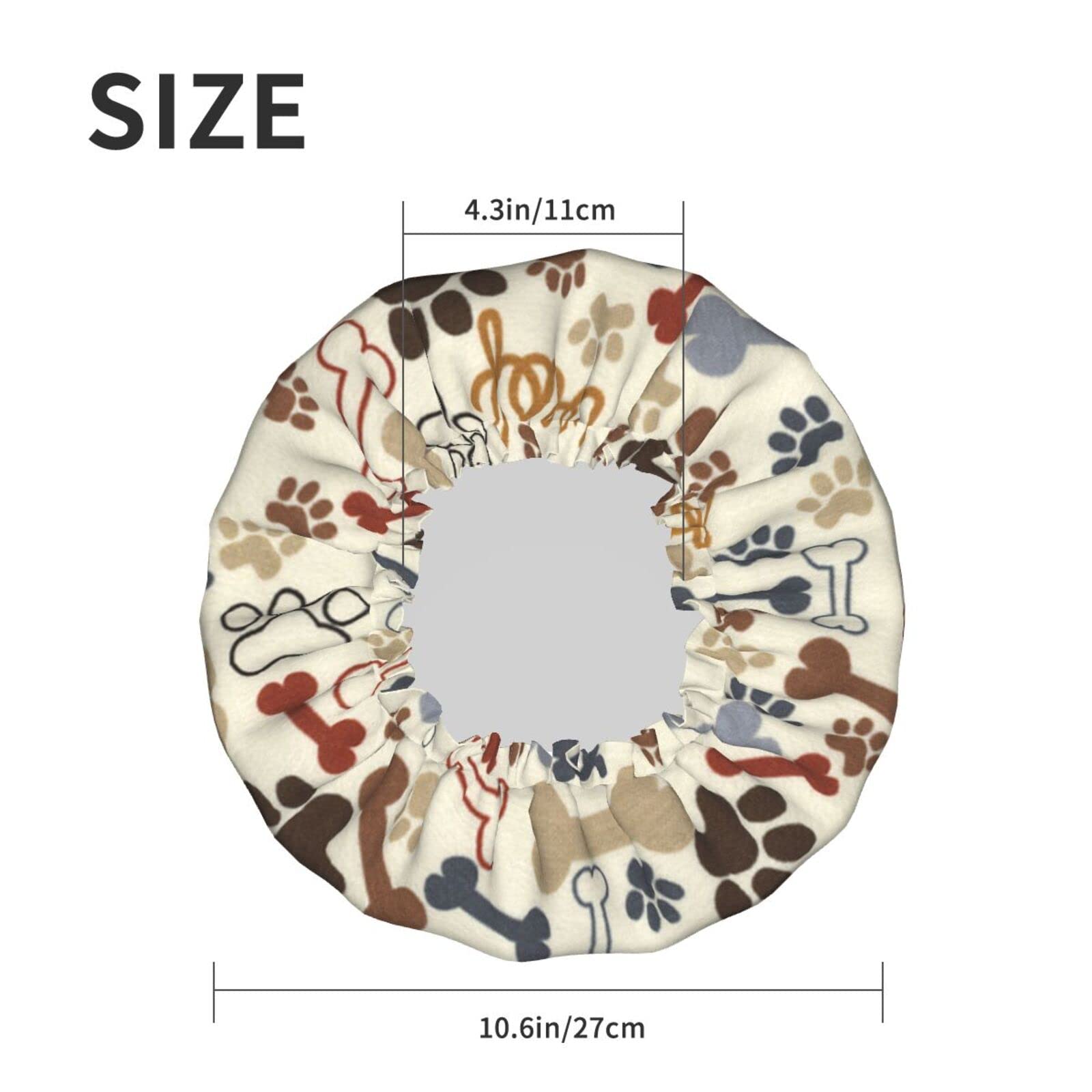 Waterproof Reusable Dog Paw Shower Cap for Women - Double Layer Bathing Hair Cover for Shower & Spa | Perfect for Pet Lovers, Bath Time, Hair Care & Relaxation