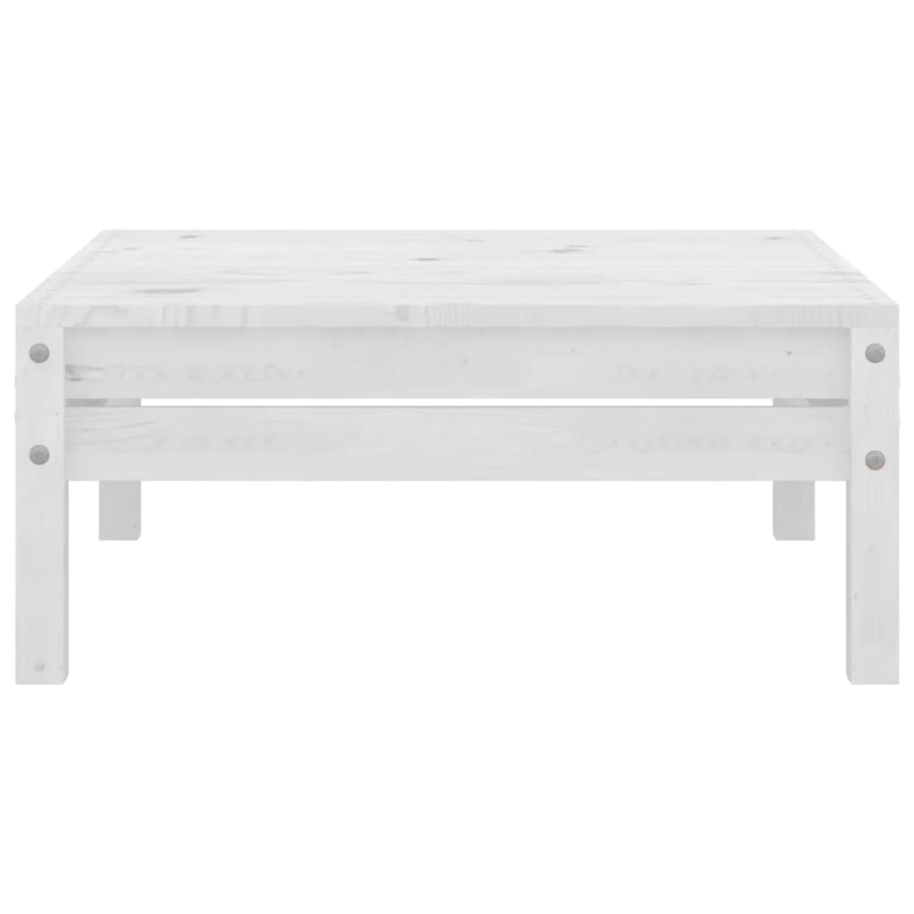 3-Piece All-Weather Patio Lounge Set - Solid Pinewood Outdoor Furniture for Terrace, Deck, Balcony, Garden & Lawn - White - Perfect for Relaxing, Entertaining & Outdoor Dining