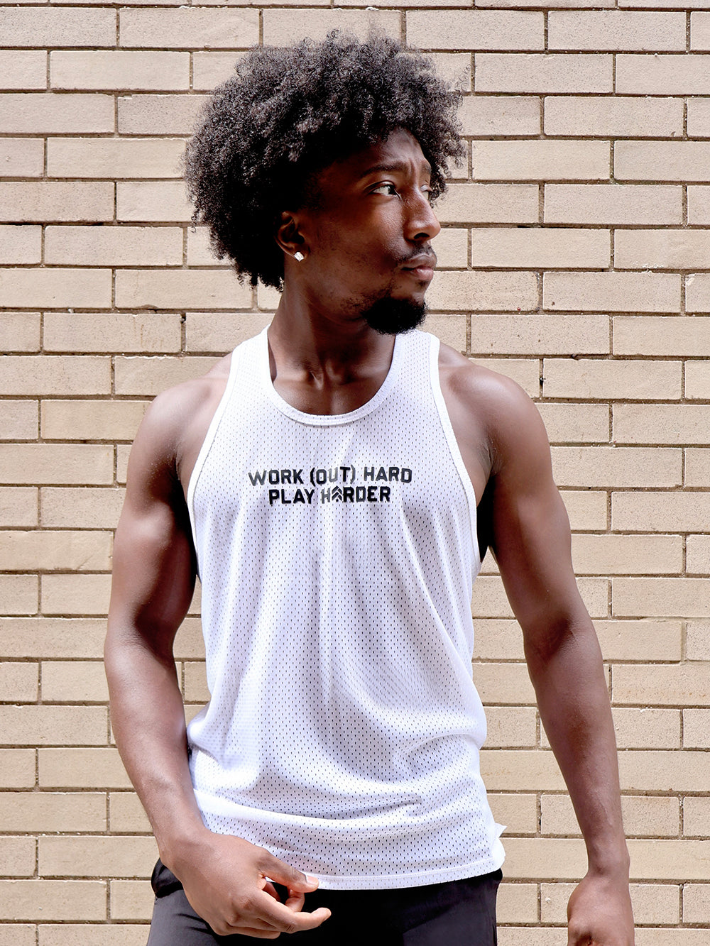 Barry's White Relay Mesh Tank Top for Men - Breathable Athletic Shirt for Gym, Running & Workouts - Comfortable & Lightweight Performance Apparel