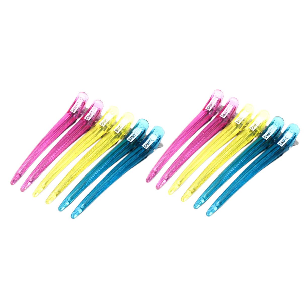 FOMIYES 12-Piece Crystal Hair Clips Set for Women & Girls - Professional Sectioning Hair Dressing Clips for Salon, Barber Shop & Home Styling - Perfect for Hair Styling, Braiding & Updos