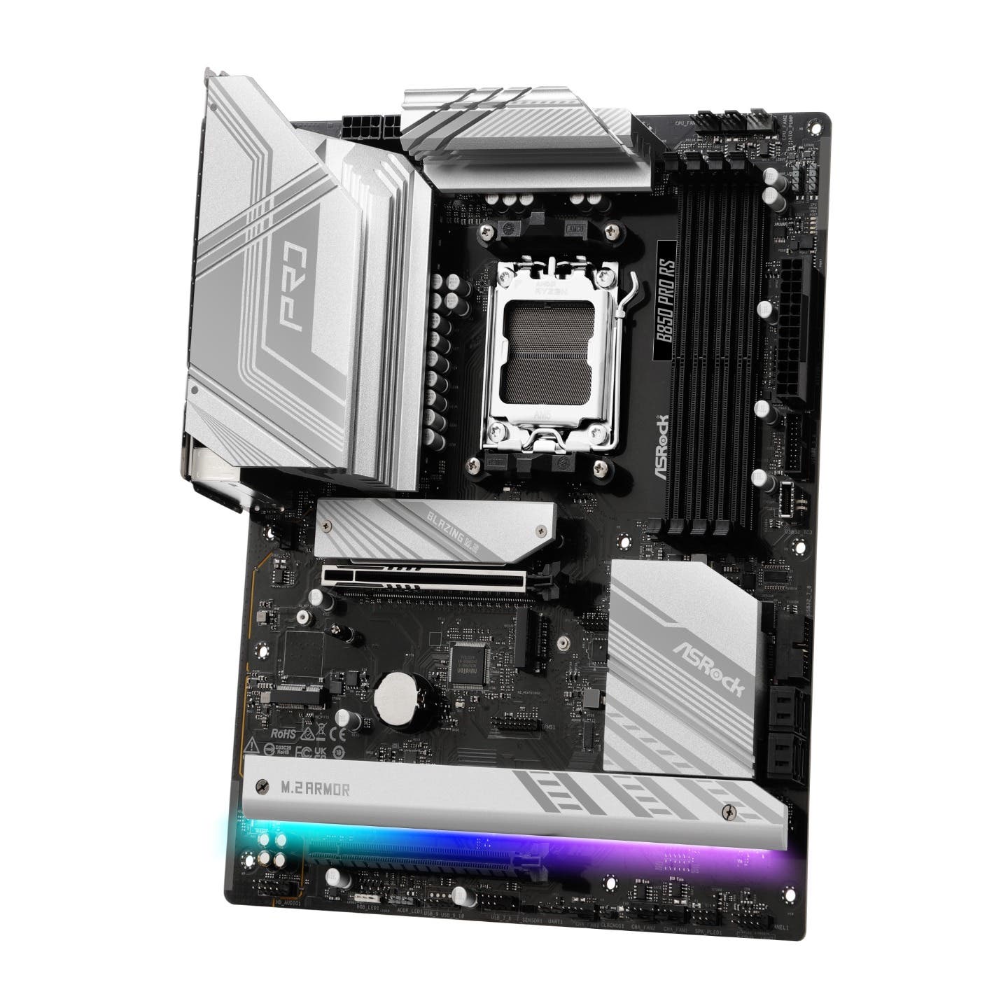 ASRock B850 Pro RS AMD Ryzen AM5 DDR5 ATX Gaming Motherboard - Supports Ryzen 7000 Series, PCIe 5.0, USB 3.2 Gen2 - Perfect for PC Gaming, Streaming & Content Creation