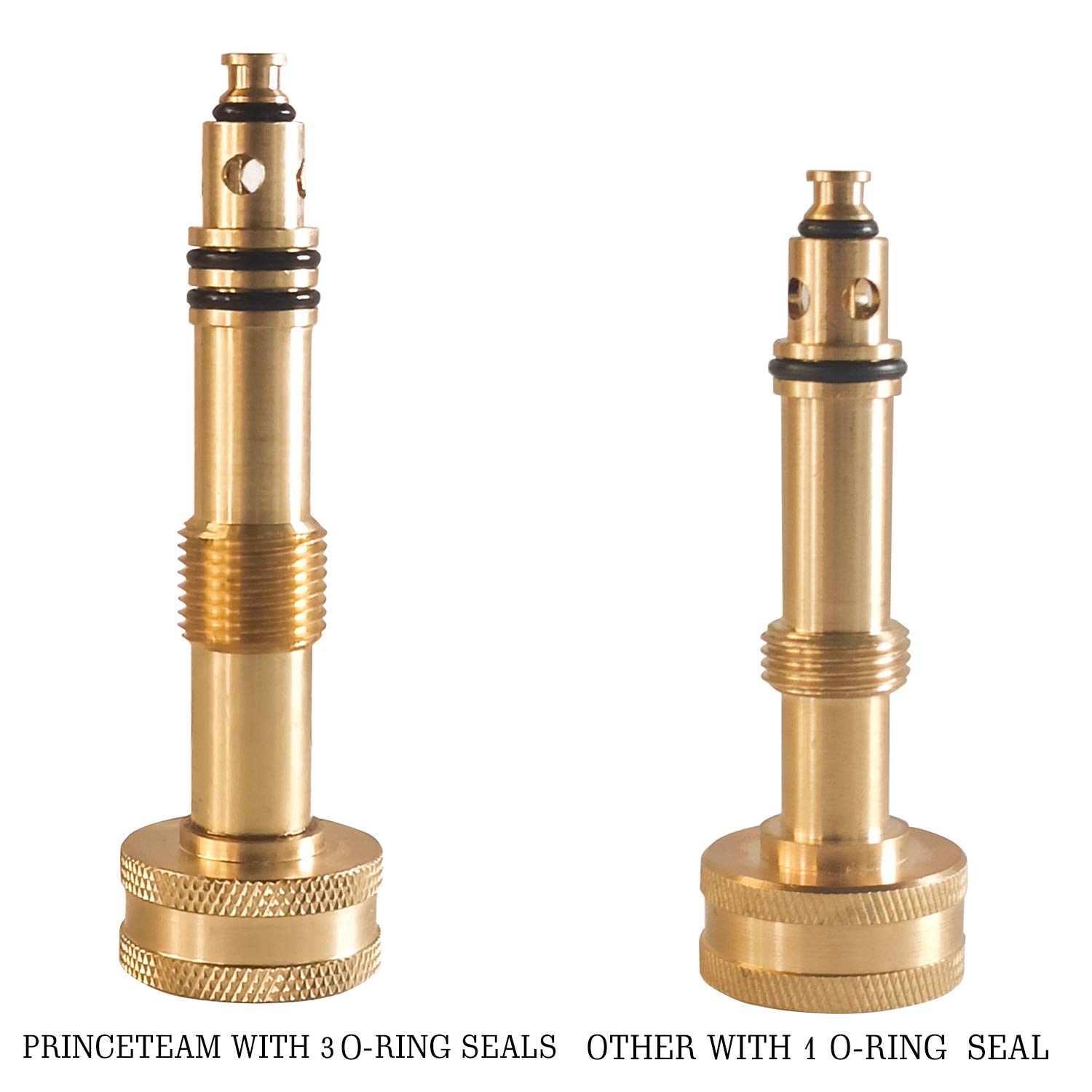 Heavy-Duty Brass Hose Nozzle 2 Pack - Adjustable Twist Spray for Garden & Car Wash