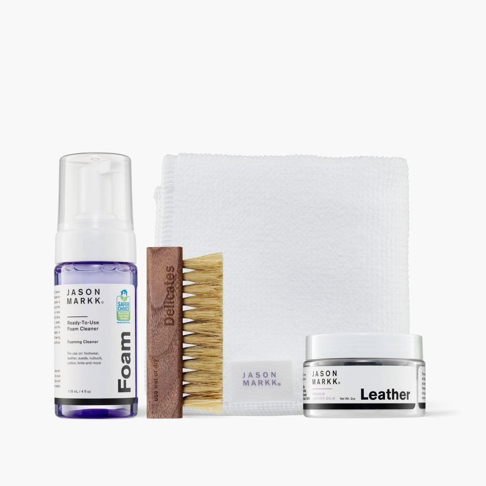Premium Leather Care Kit for Shoes, Bags & Furniture - Conditioner, Cleaner & Protector - Perfect for Home, Office & Travel Use