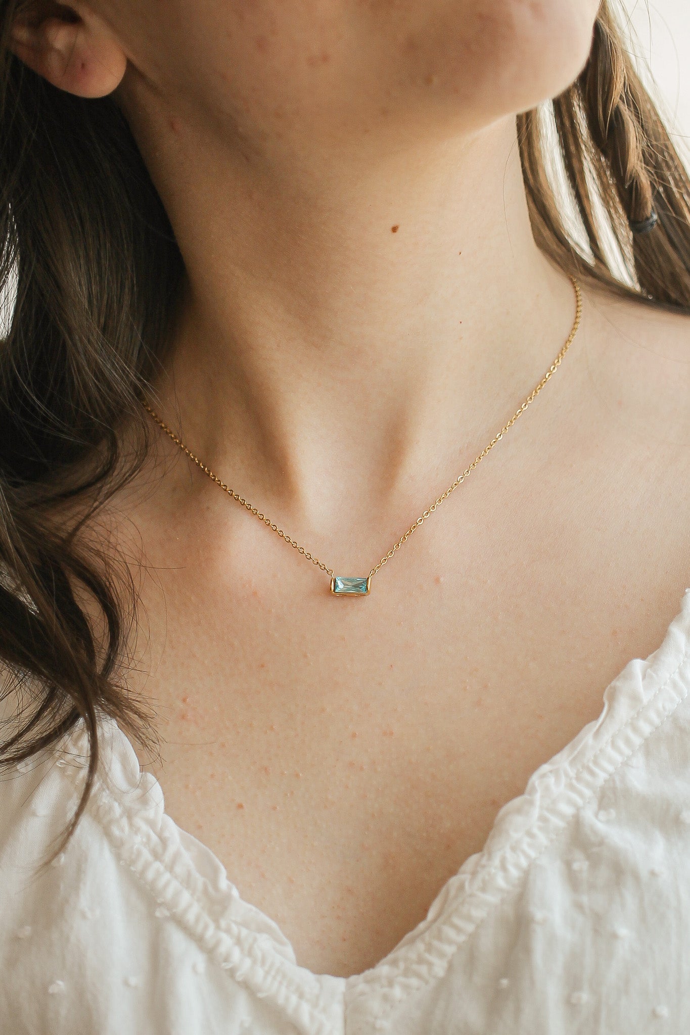 CZ Birthstone Necklace in 14K Gold - Personalized Zodiac Pendant for Women - Perfect Gift for Birthday, Anniversary & Mother's Day Jewelry