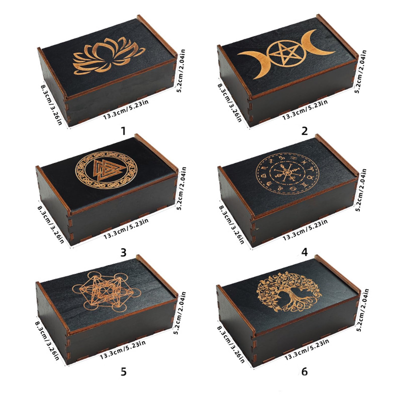 Premium Tarot Card Storage Box - Portable Divination Card Holder with Exquisite Patterns - Perfect for Tarot Reading, Meditation & Spiritual Practices