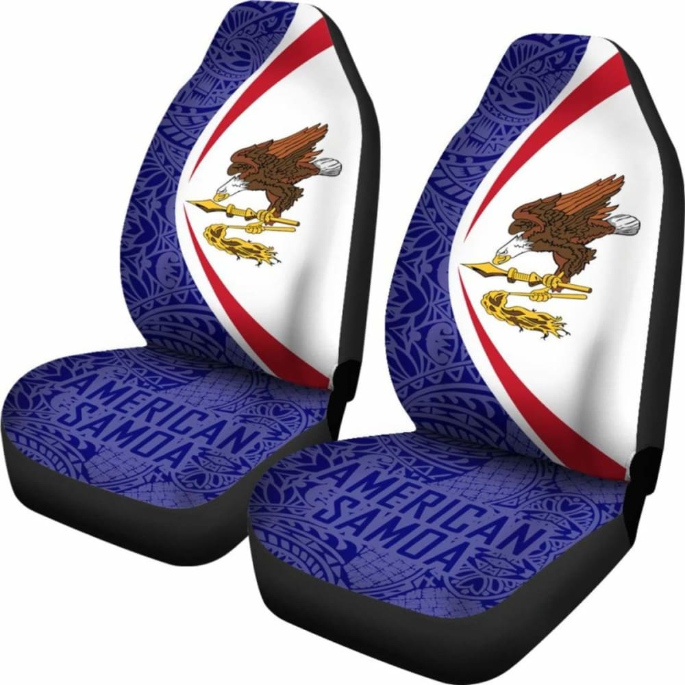 Premium American Samoa Car Seat Covers - Breathable Circle Design for Cars, SUVs & Trucks - Perfect for Road Trips, Daily Commute & Family Travel