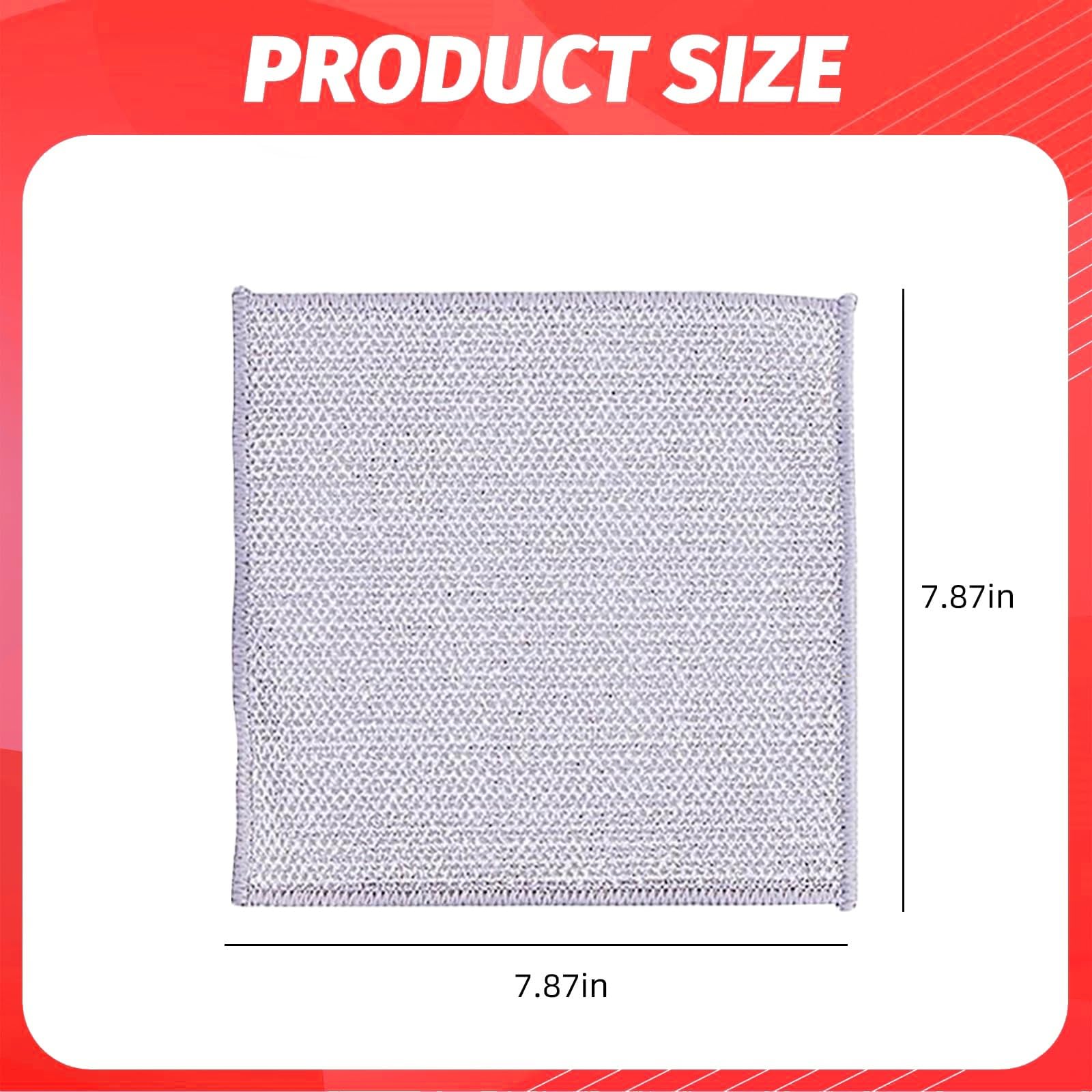 10-Pack GUANKE Multipurpose Wire Dishwashing Rags - Non-Scratch Scrubbing Pads for Wet & Dry Cleaning - Perfect for Dishes, Sinks, Countertops, Stove Tops - Ideal for Kitchen Cleaning, Dish Washing & Household Chores
