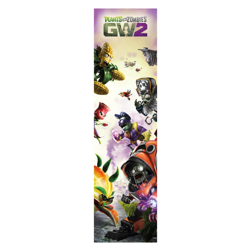 Plants vs. Zombies Garden Warfare 2 Wall Decal - GW2 Plants and Zombies Tall Vertical Sticker (3.25x12 inches) - Perfect for Gaming Room Decor, Kids Bedroom, and Office Wall Art