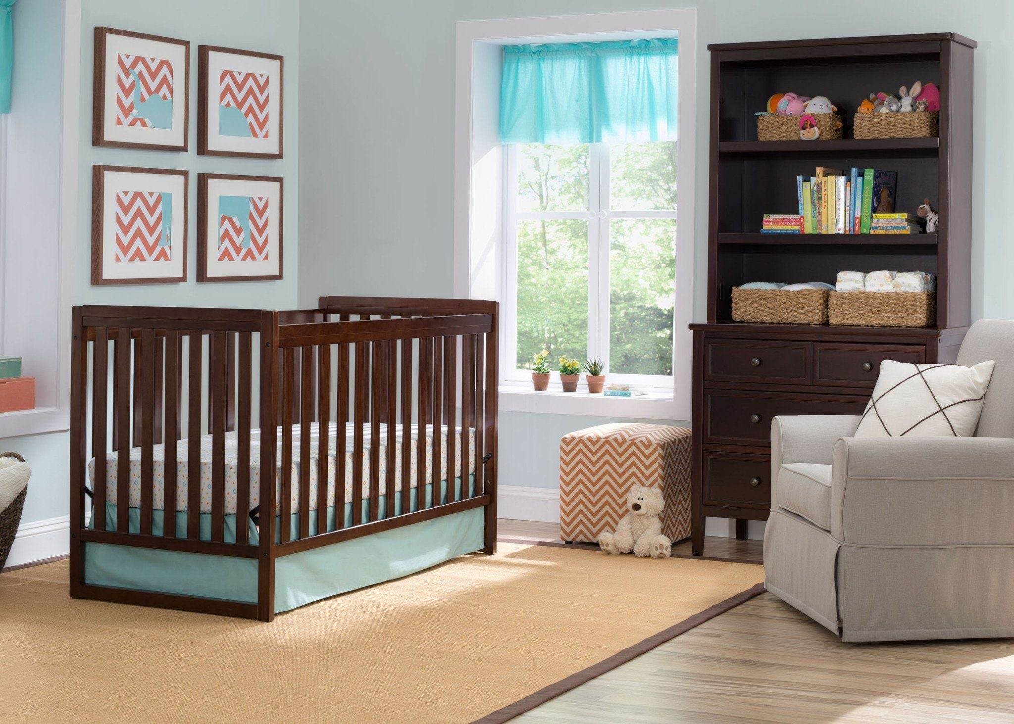 Urban Classic 3-in-1 Convertible Baby Crib with Toddler Rail - White Nursery Furniture for Newborns to Toddlers | Perfect for Small Spaces & Modern Nurseries