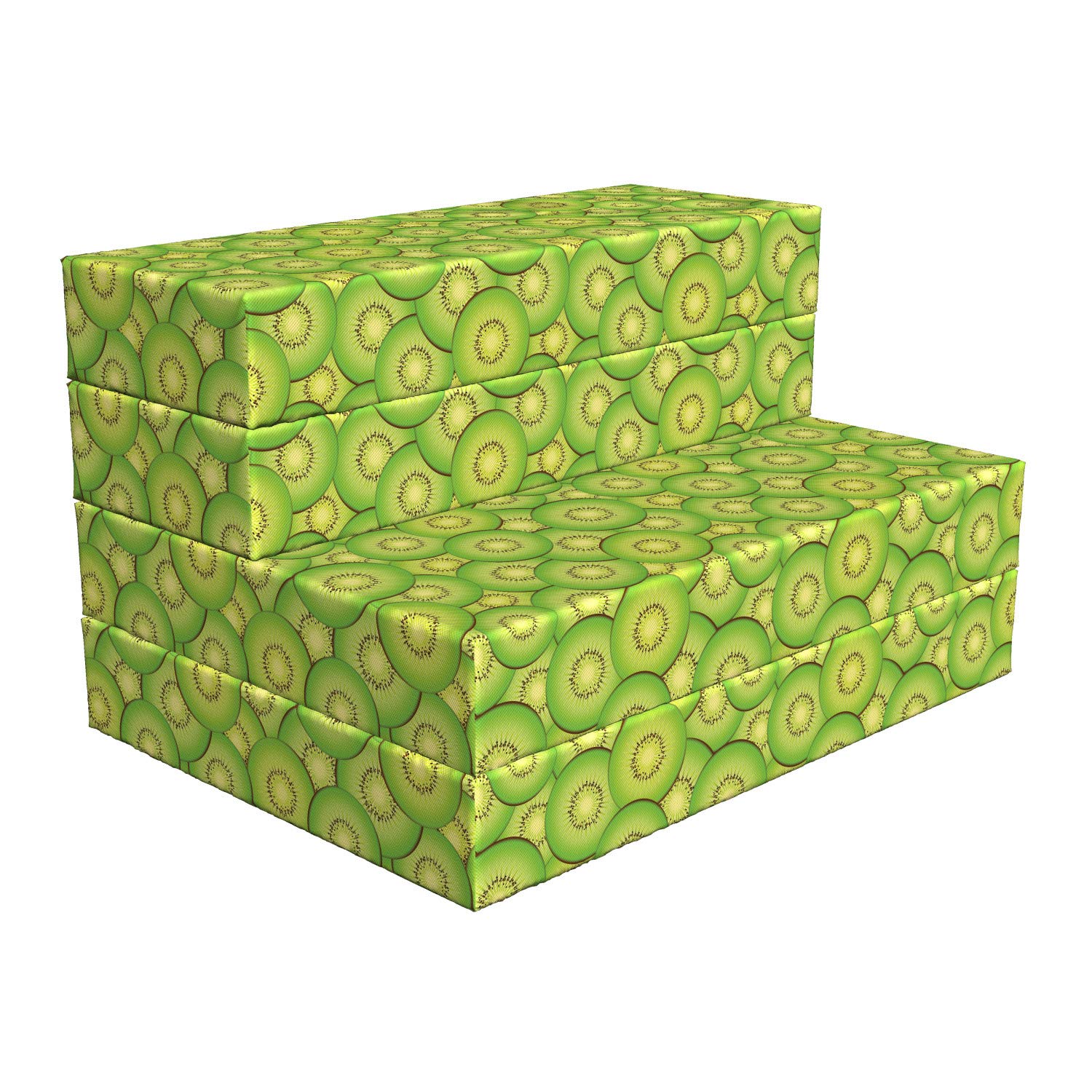 Ambesonne Kiwi Foldable Mattress - Exotic Fruit Slices Design, 74.8