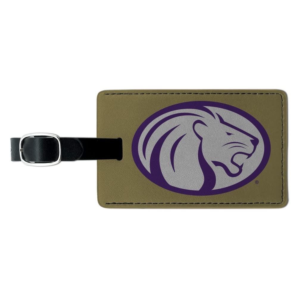 UNA Rectangle Leather Luggage Tag with Secondary Logo - Durable Suitcase ID Tag for Carry-On Bags | Perfect for Travel, Business Trips & Vacation