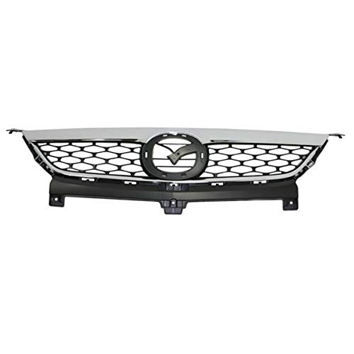 Mazda CX-9 Front Grille Assembly (2010-2021 Models) - Chrome Shell with Black Plastic Insert | Compatible with CX9 CX-10 CX-11 CX-12 | Perfect for Car Upgrades & Replacement Parts