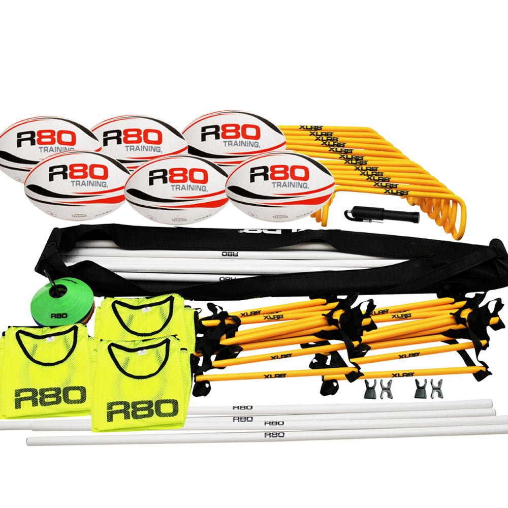 Youth Rugby Training Kit - Complete Coaching Equipment for Kids & Teens - Perfect for Practice, Games & Team Drills