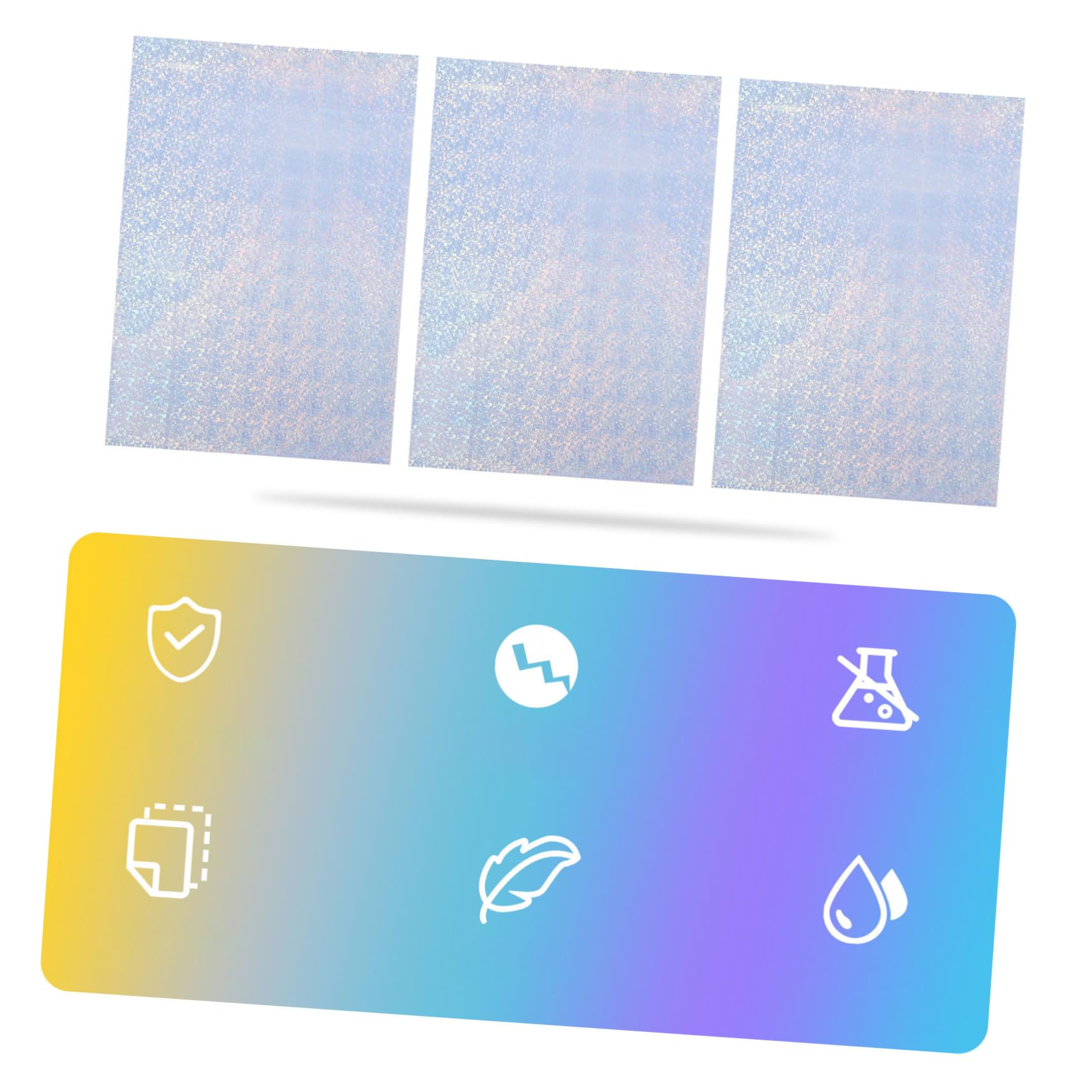 10-Pack Rainbow Printing Paper - Premium Colorful Adhesive Photo Paper for Creative Projects, Waterproof & Reflective - Perfect for Scrapbooking, DIY Crafts, and Photo Albums