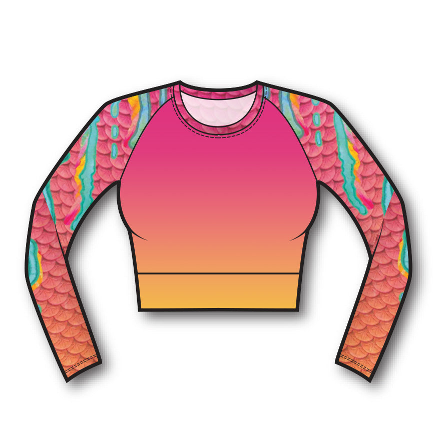 Wholesale 20+ Pieces Mix and Match Cropped Rash Guards - Swimwear for Women, Beach Cover Up, Yoga, Surfing & Activewear