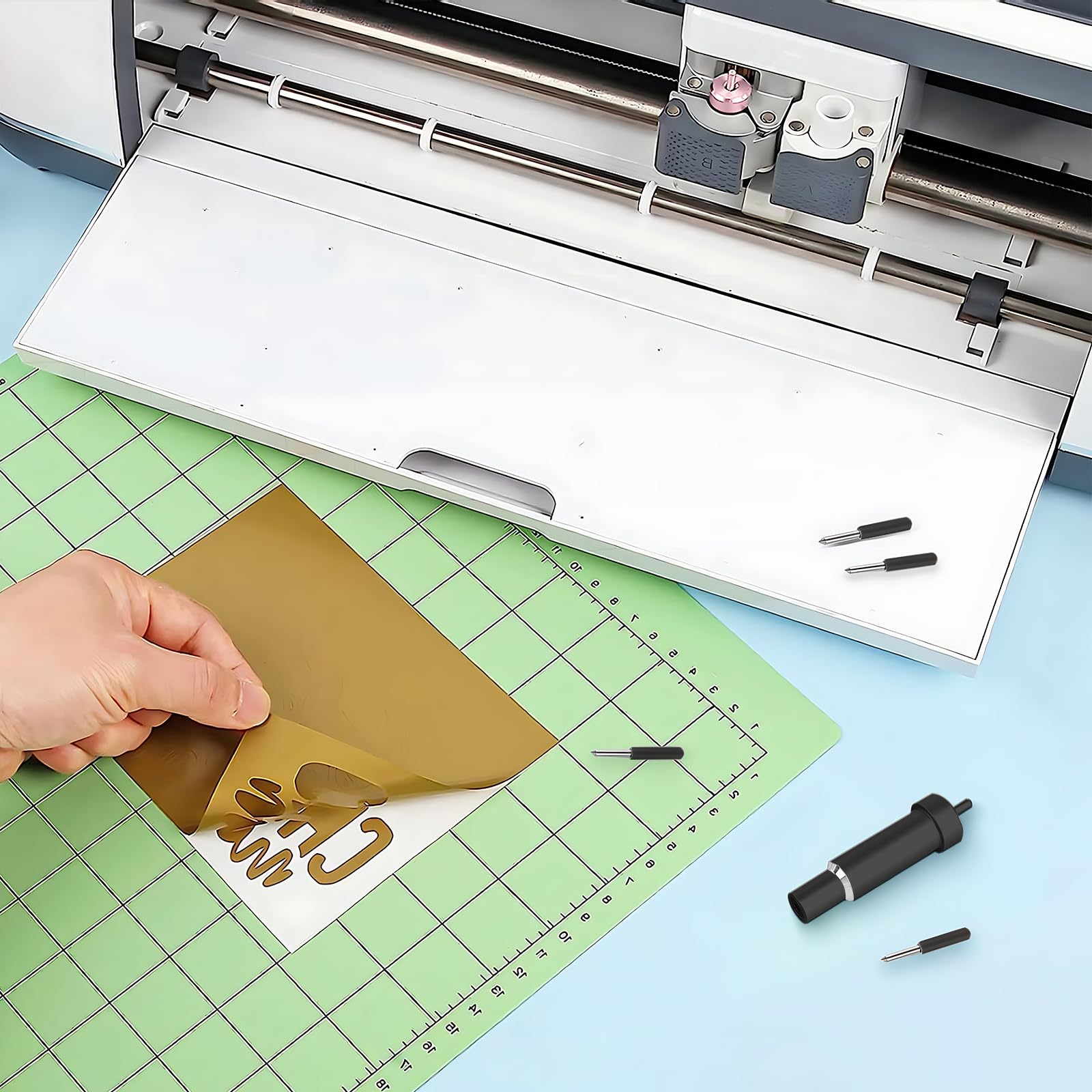 Cricut Deep Cut Blade 60° - Compatible with Maker 3/4, Explore 3/4, Air 2/Air, One & Venture - Premium Replacement Blade for Cutting Leather, EVA Foam, Aluminum Foil & Magnetic Sheets - Perfect for DIY Crafts, Scrapbooking & Vinyl Projects