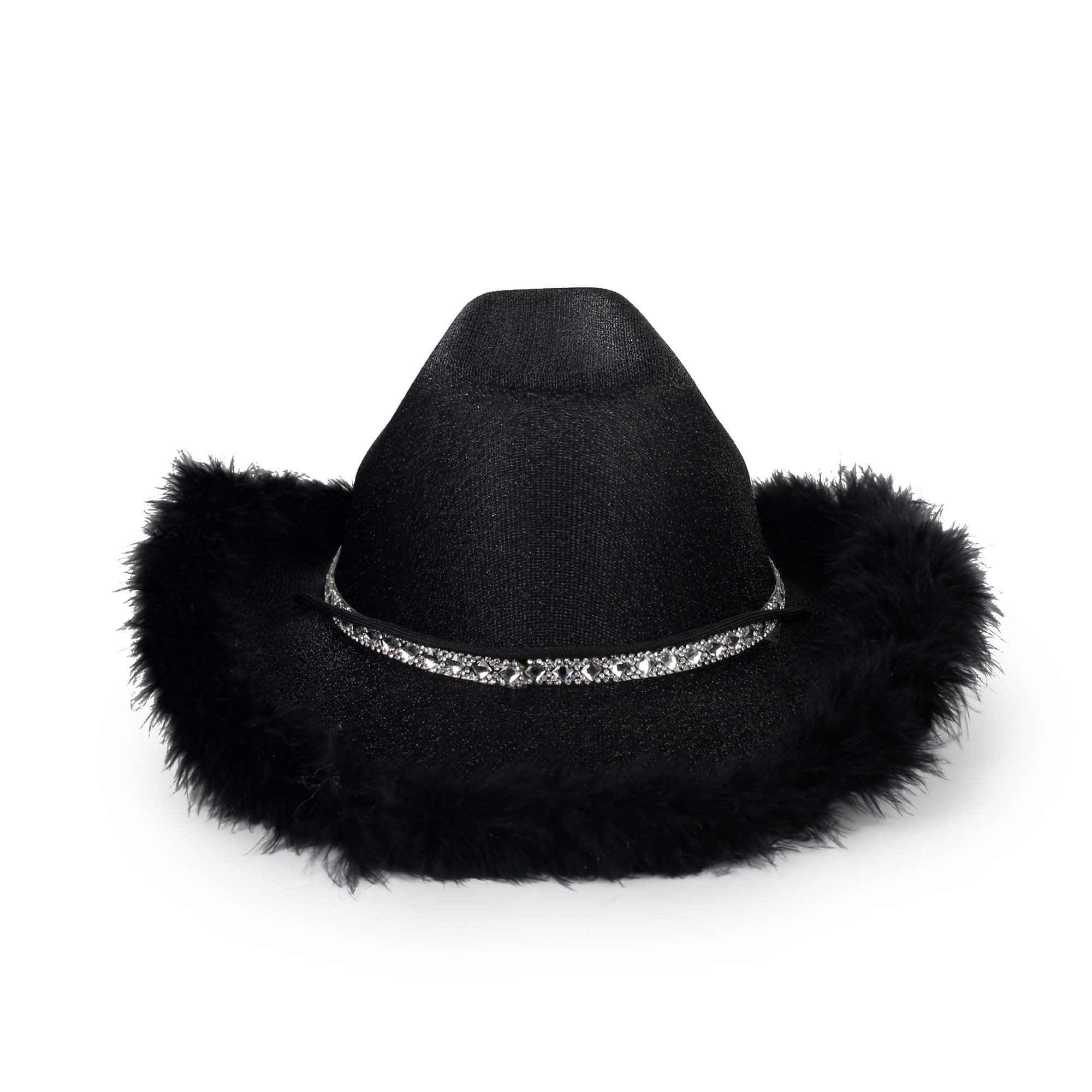 Stylish Black Feather Cowgirl Hat for Women - Western Fashion Accessory for Rodeo, Country Music Festivals & Outdoor Adventures