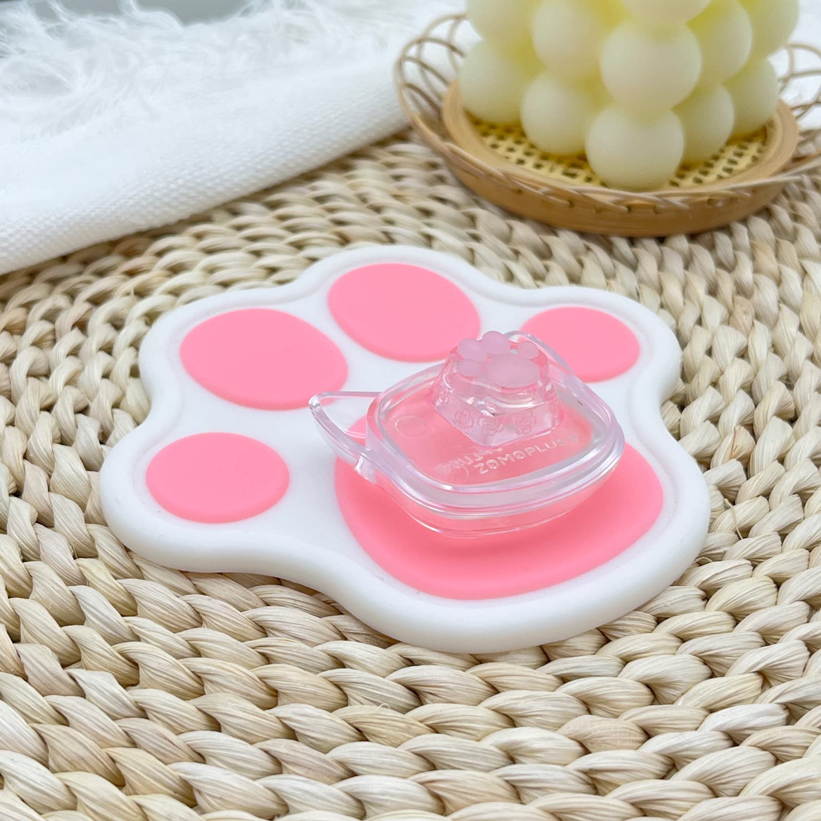 Cute Cat-Claws Keycap for Cherry MX Switches - Gaming Keyboard Accessory (Pink Translucent)