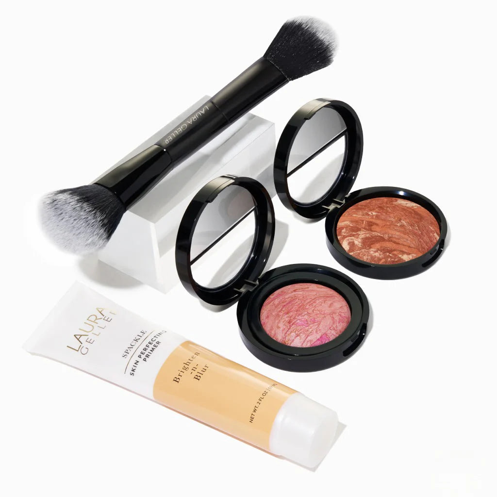 Laura's Finishing Touches Kit (4-Piece) - Professional Makeup Brush Set for Flawless Beauty - Perfect for Home, Salon & Travel Makeup Application
