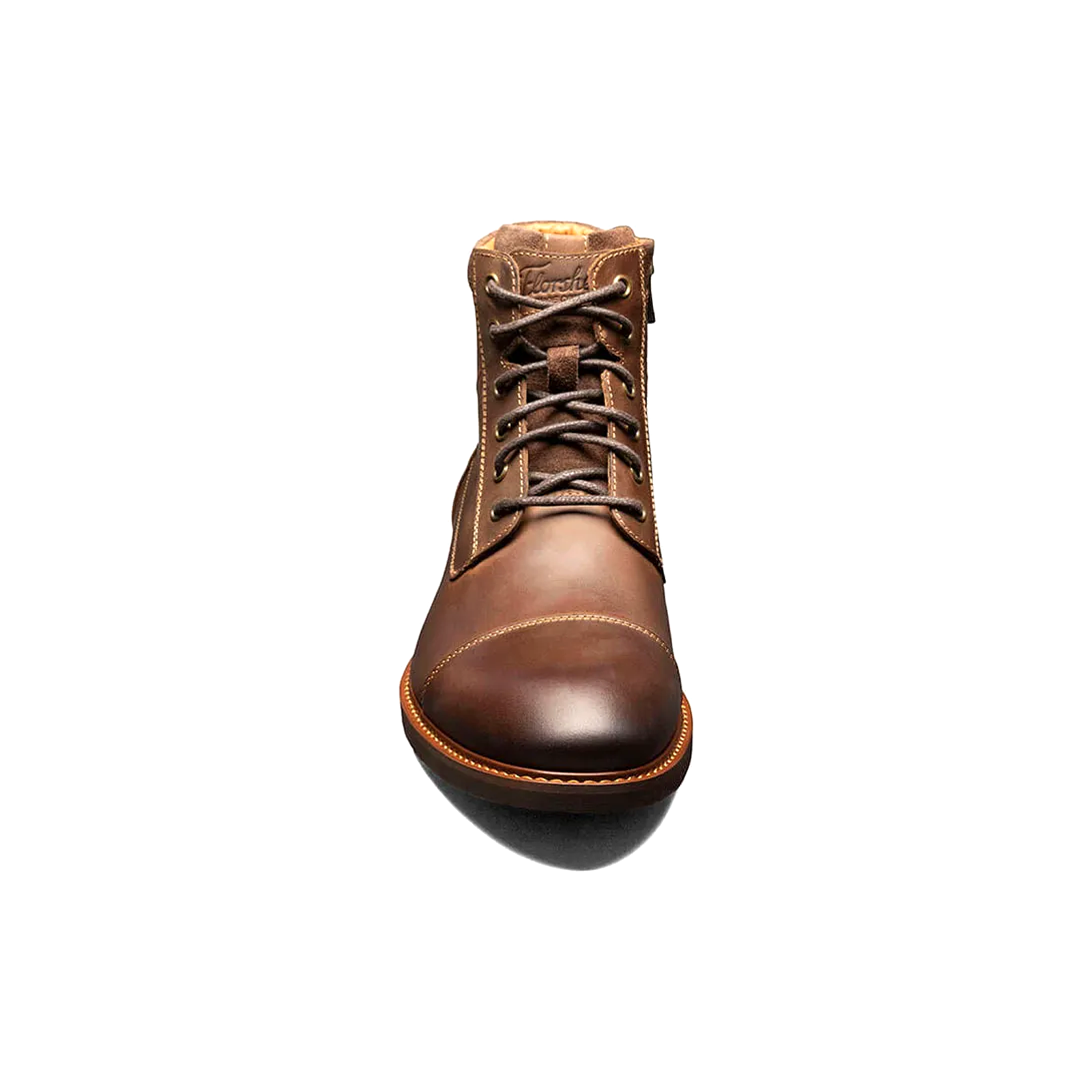 Florsheim Lodge Cap Toe Lace Up Boots for Men - Brown Crazy Horse Leather - Comfortable & Durable Work Boots for Outdoor, Hiking & Casual Wear