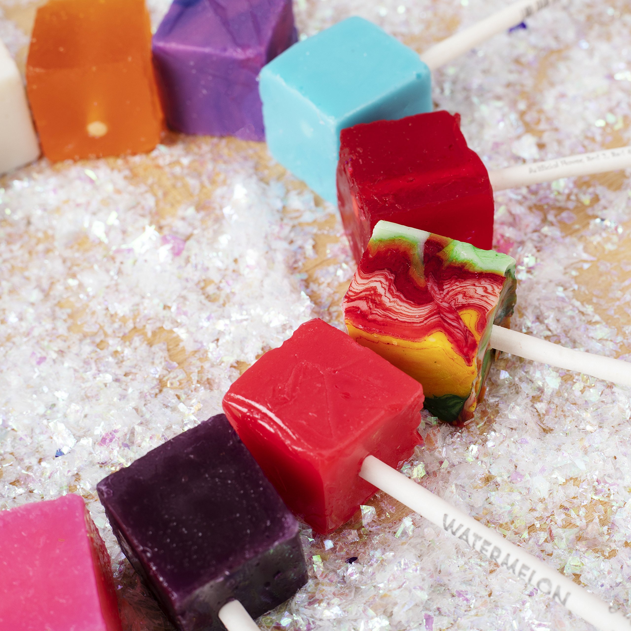 Espeez Hard Candy Cube Lollipops - Individually Wrapped Old Fashioned Square Suckers in Bulk (24 Count, Grape Flavor) - Perfect for Birthday Parties, Halloween Treats & Office Candy Bowls