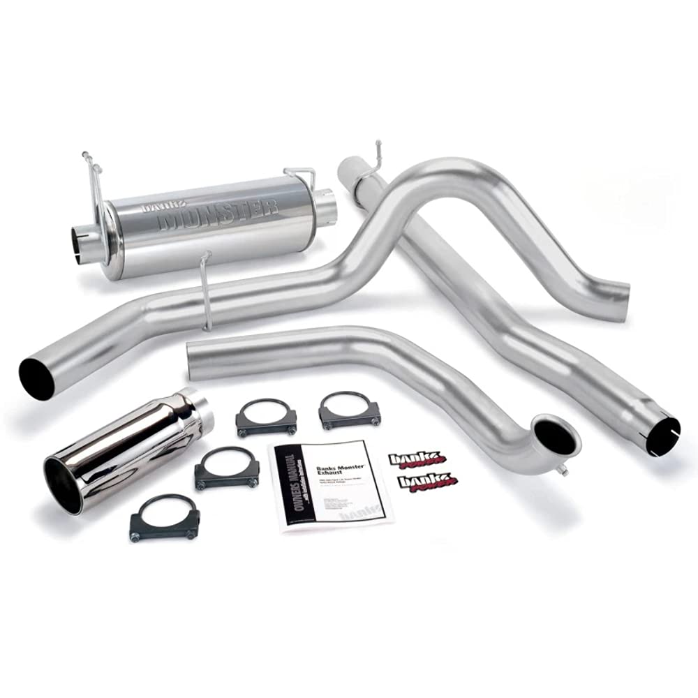 Banks 48653 Monster Exhaust System - High Performance Truck & Off-Road Exhaust Upgrade for Enhanced Sound & Power | Perfect for Ford, Chevy, Dodge Ram & Jeep Wrangler
