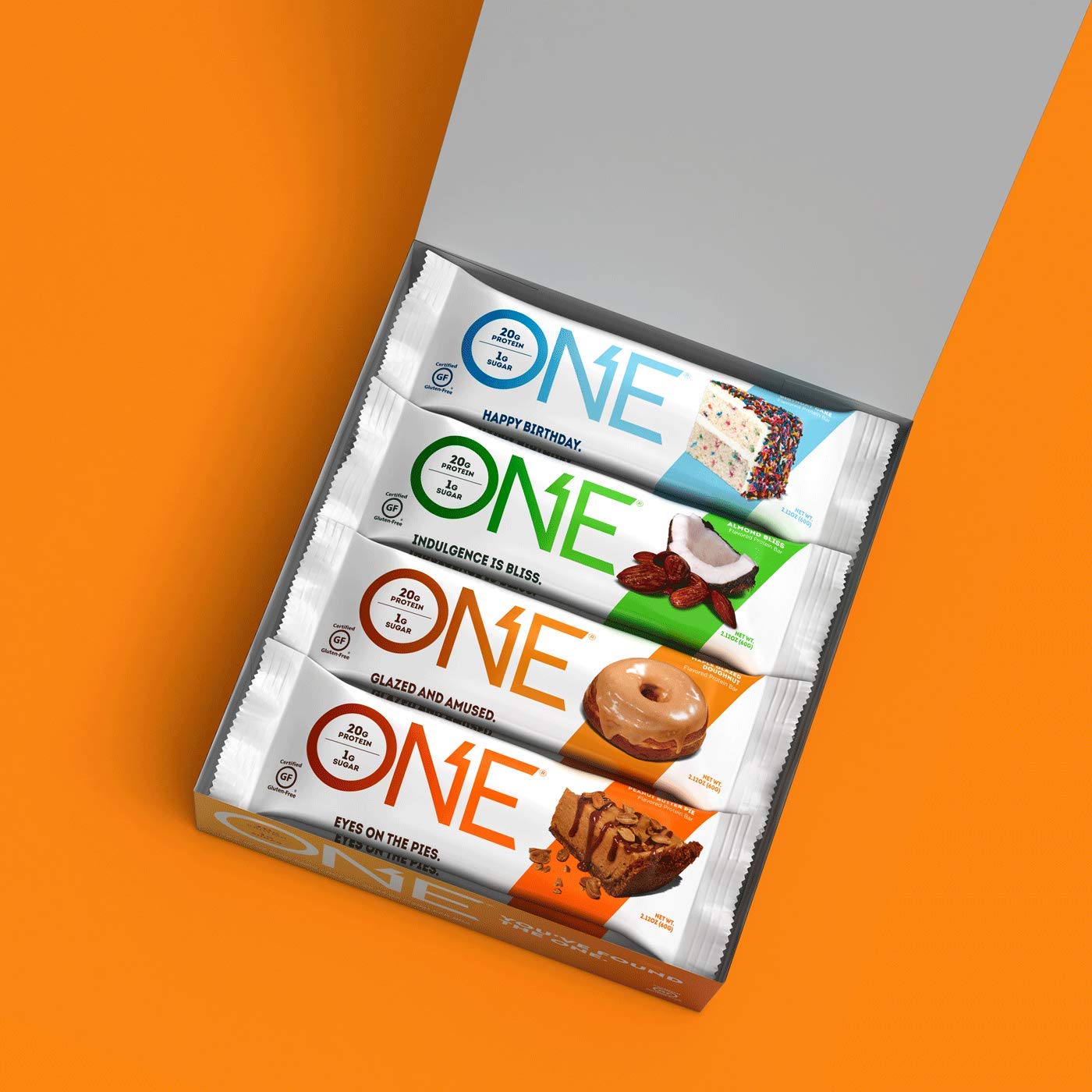 ONE Protein Bars Variety Pack - 12 Gluten Free Protein Bars with 20g Protein & 1g Sugar | Low Carb, Keto Friendly Snacks for Workout Recovery, Weight Loss & On-the-Go Nutrition (2.12 oz Each)