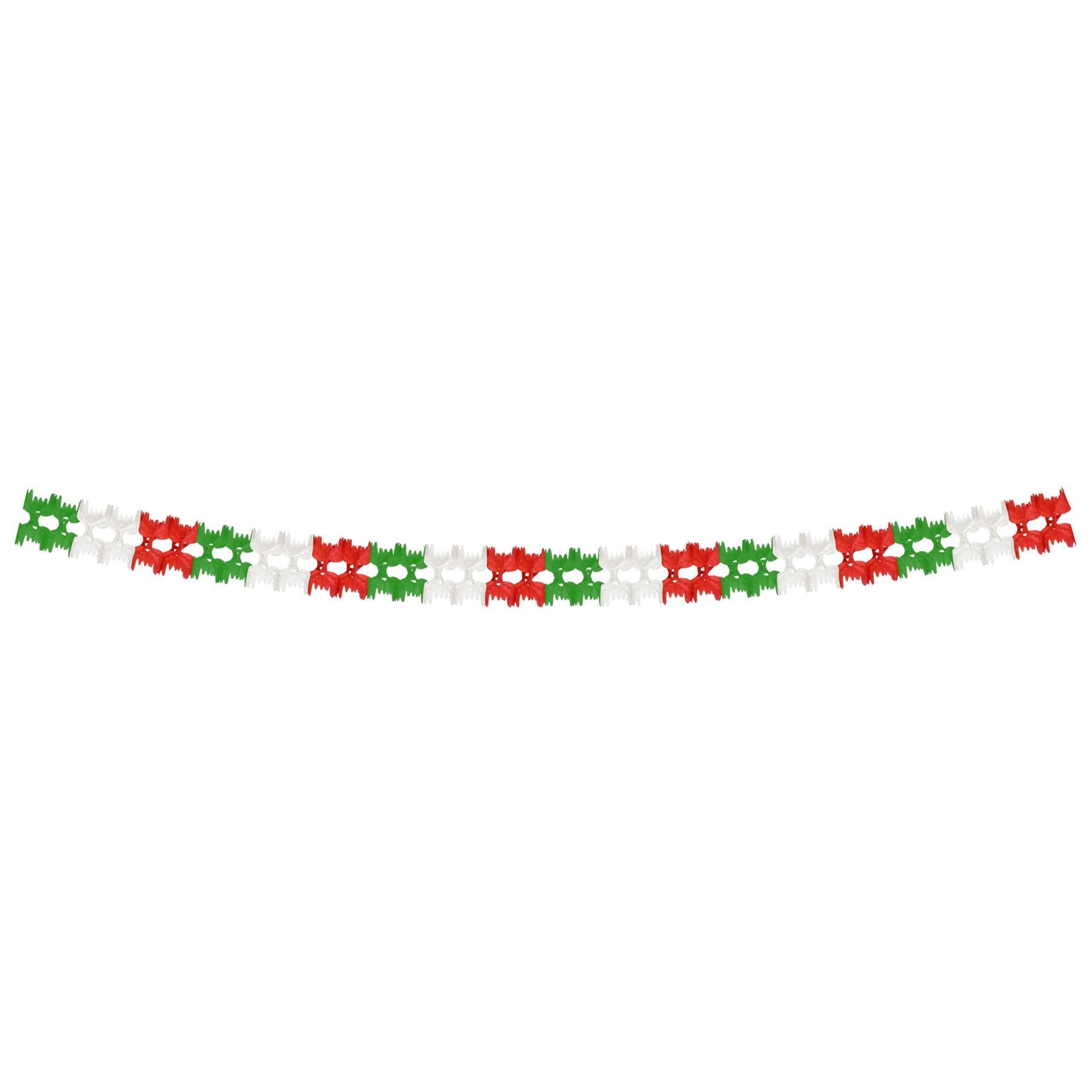 12 Pack Beistle Fiesta Party Garland - Red, White & Green Decorative Banner for Cinco de Mayo, Birthday Celebrations & Mexican Themed Parties