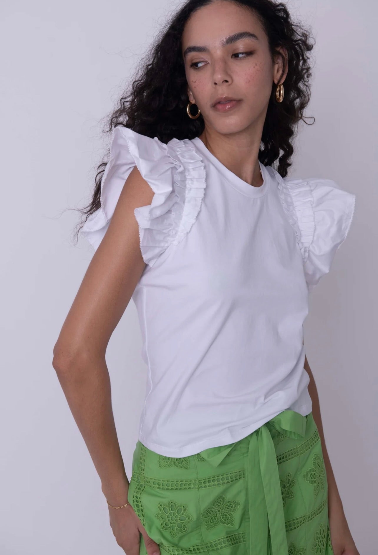 Lili Tee Women's White T-Shirt - Soft Cotton Casual Top for Everyday Wear, Work & Outings