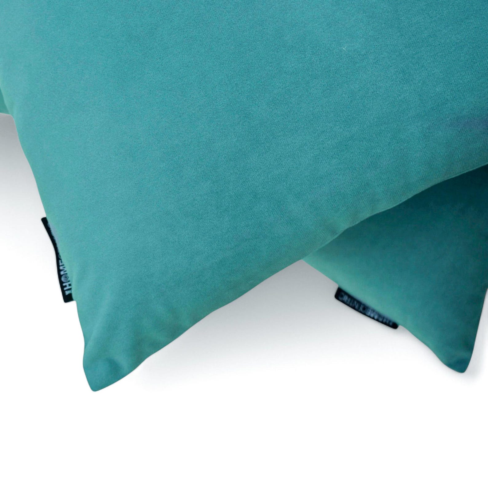 Aqua Blue Velvet Lumbar Pillow Covers Set of 2 - Soft Decorative Throw Pillow Cases for Sofa, Bed, Couch - Luxury Home Decor Accent Pillows for Living Room, Bedroom