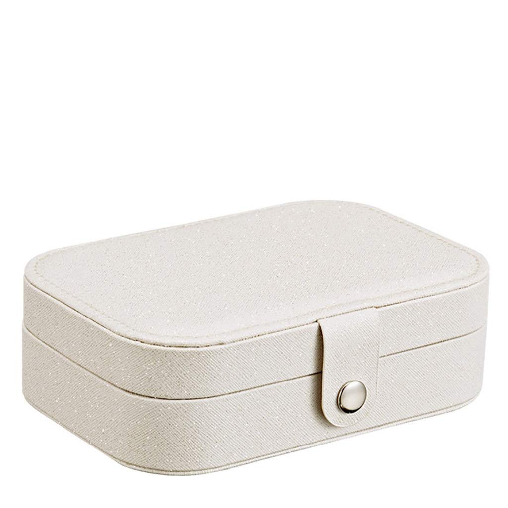 Premium Flannel Jewelry Organizer Box - Earring & Ring Storage Case with Display Tray | Closet & Vanity Organizer for Home, Travel, and Gift Giving