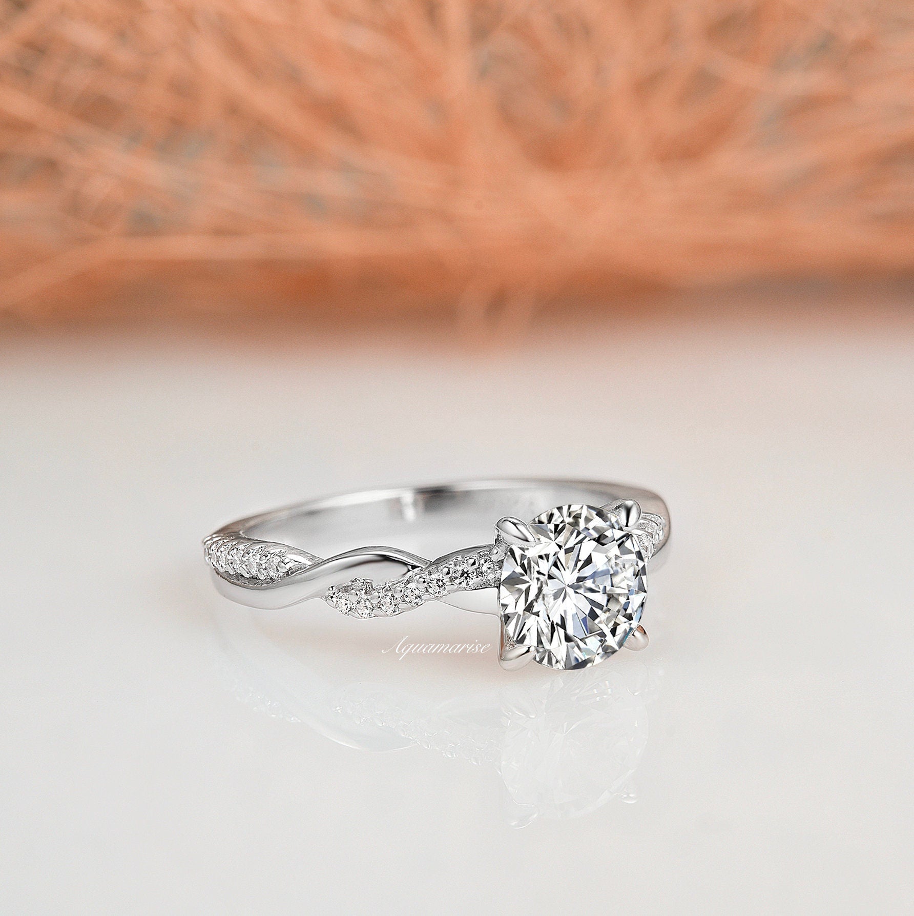 Sophia White Sapphire Ring for Women - Sterling Silver 925 Elegant Jewelry Gift for Anniversary, Engagement & Wedding - Perfect for Everyday Wear & Special Occasions