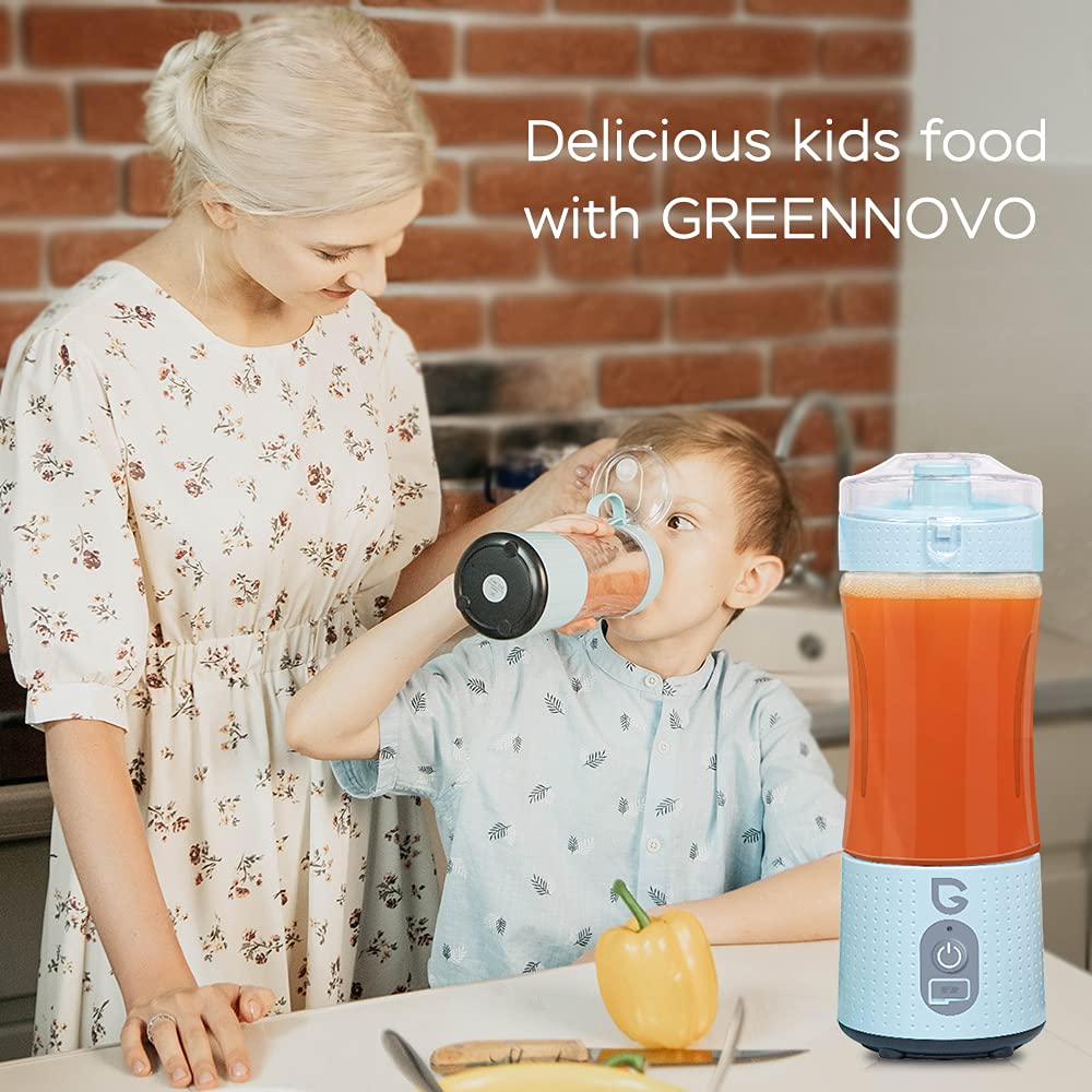 Portable USB Rechargeable Blender - 4000mAh Personal Smoothie Maker for Shakes, Juices & Protein Drinks | Compact Travel Blender Cup for Gym, Office & Outdoor Activities