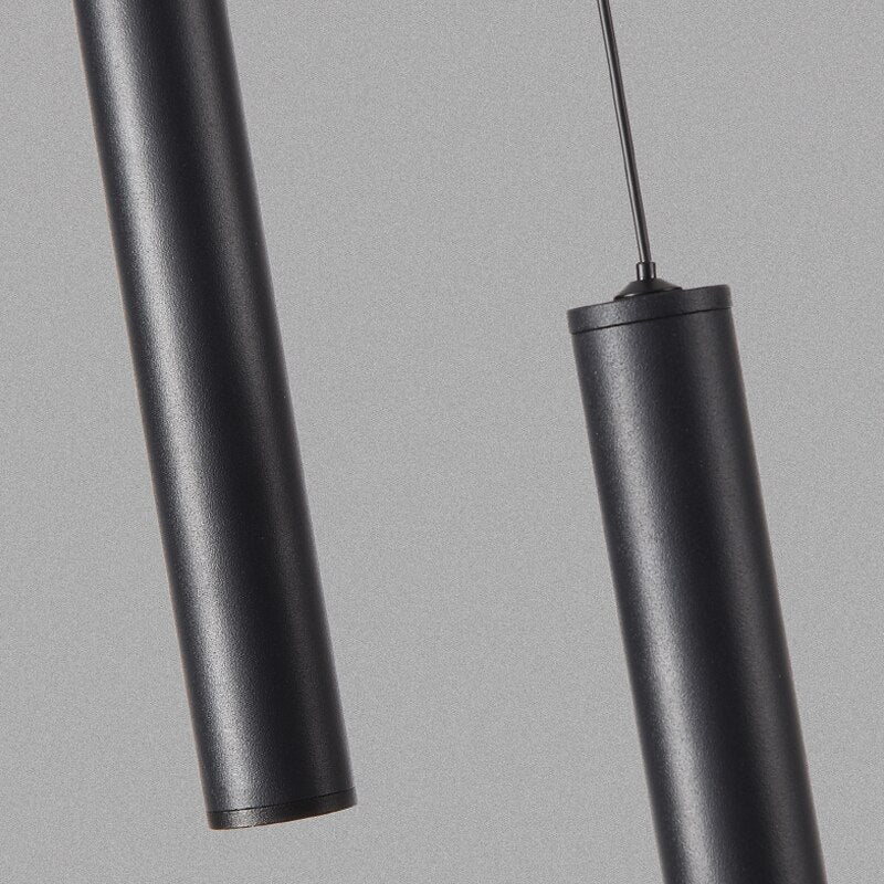 Modern Cylindrical Pendant Light Fixture for Staircase - Elegant LED Chandelier for Hallway, Foyer & Home Decor - Perfect for Contemporary Interior Lighting Design