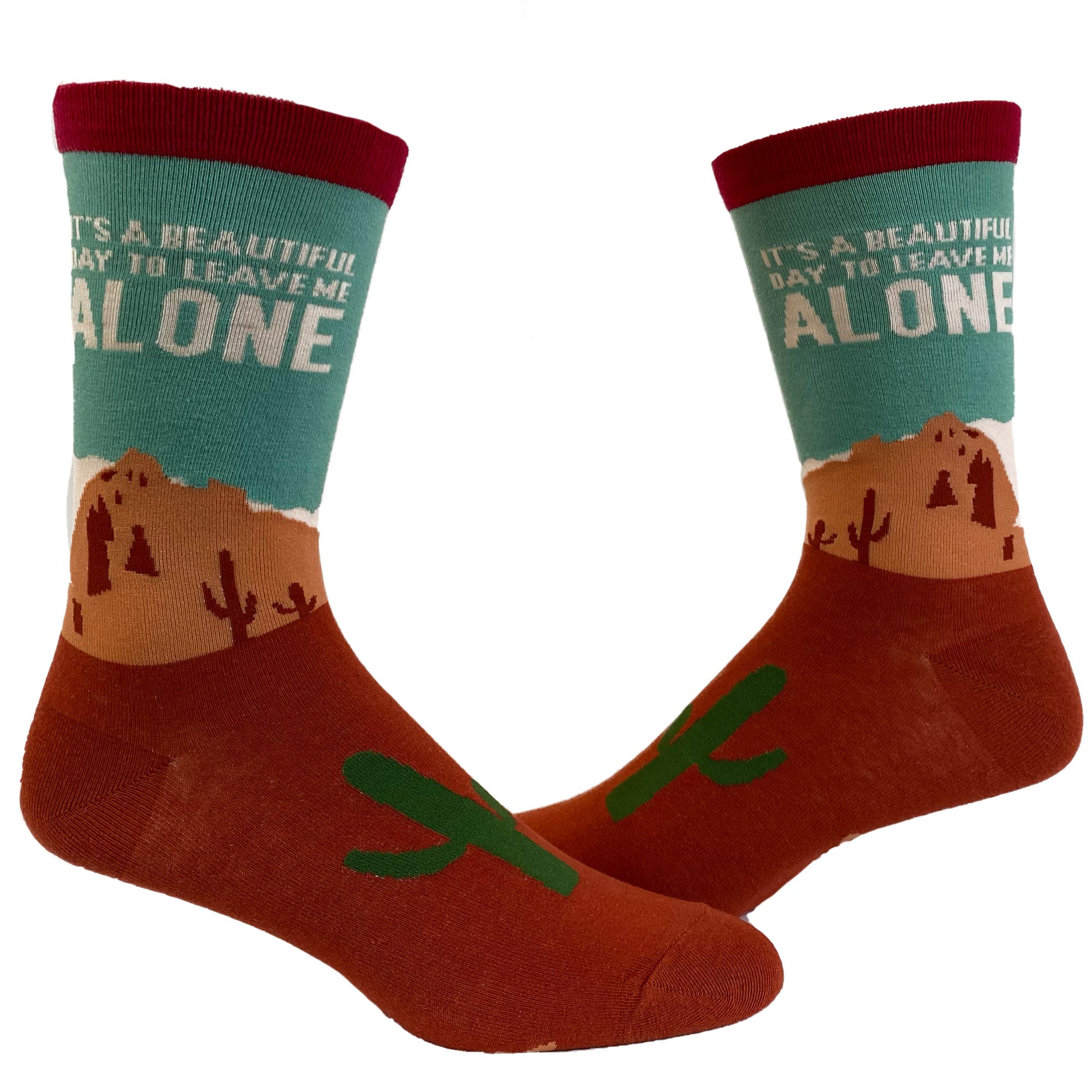 TrendWell Men's Funny Sarcastic Socks - Humorous Novelty Socks for Introverts, Retro Vintage Style Crew Socks - Perfect Gift for Dad, Husband & Boyfriend - Great for Office, Parties & Everyday Wear