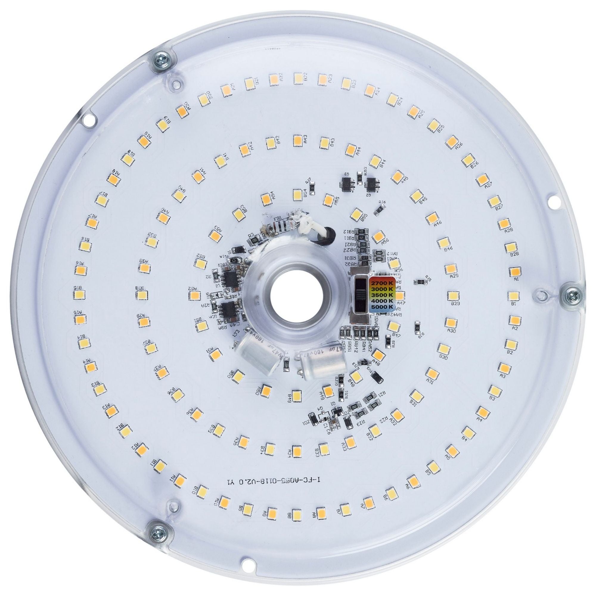 8 Inch Round Flush Mount LED Retrofit Kit - 1800 Lumens, Selectable CCT (3000K-5000K), 120V - Perfect for Kitchen, Bathroom & Closet Lighting Upgrade