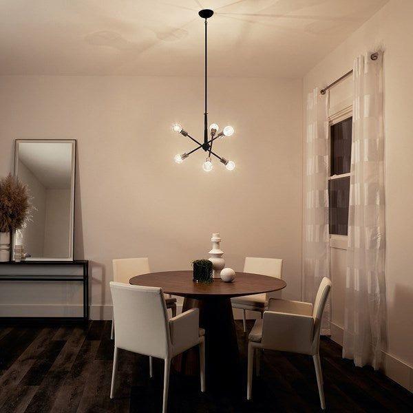 Armstrong Chandelier - Modern Crystal Ceiling Light Fixture for Dining Room, Living Room & Bedroom | Elegant Home Decor Lighting