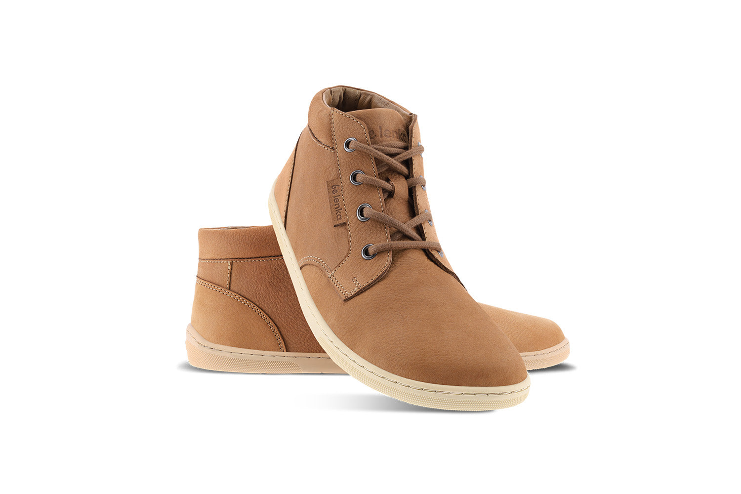 Barefoot Shoes for Men & Women | Be Lenka Synergy in Cognac & Beige | Minimalist Comfort for Running, Hiking & Everyday Wear