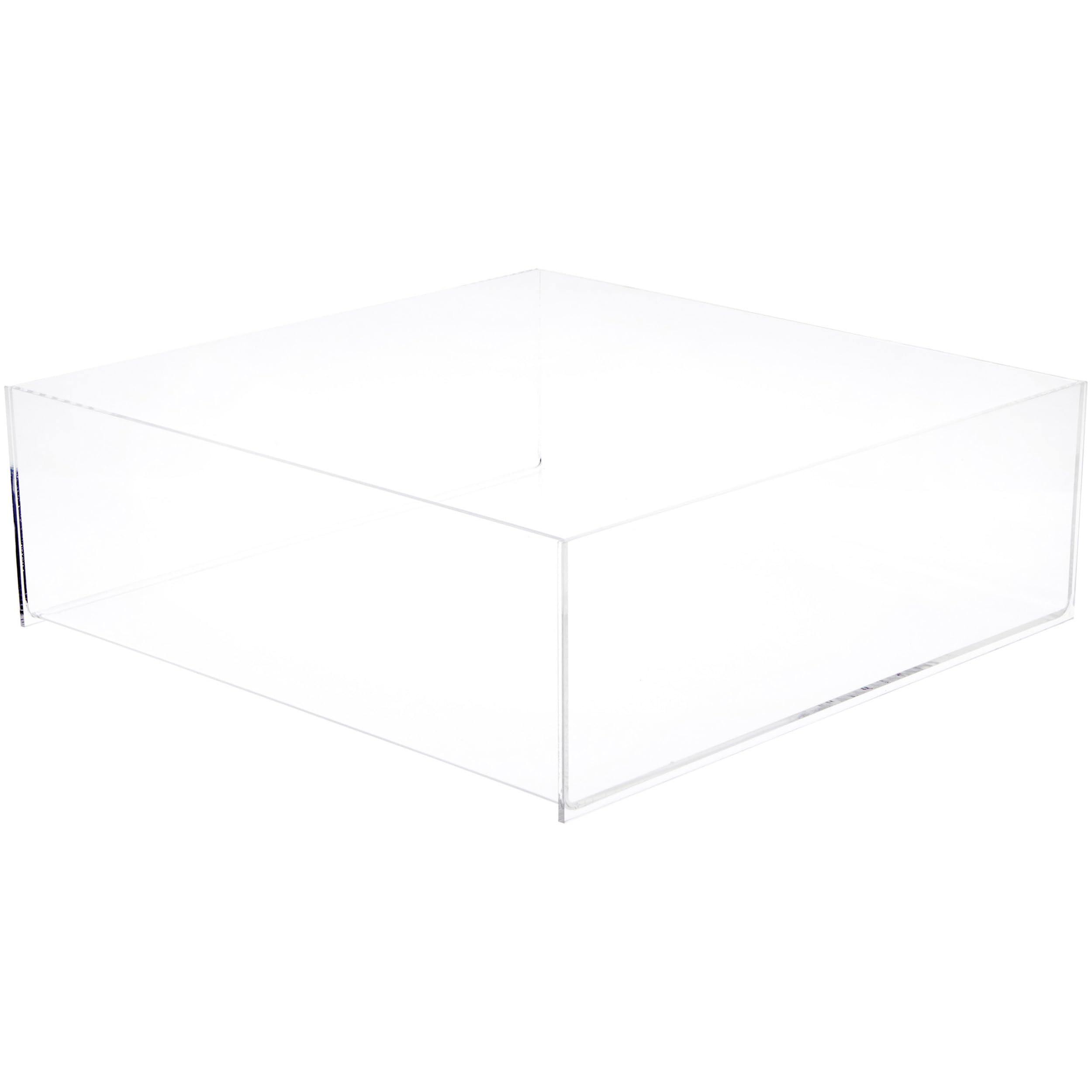 18x18x6 Inch Clear Acrylic Square Open Top Display Tray for Retail Merchandising - Perfect for Store Counters, Trade Shows & Product Showcases