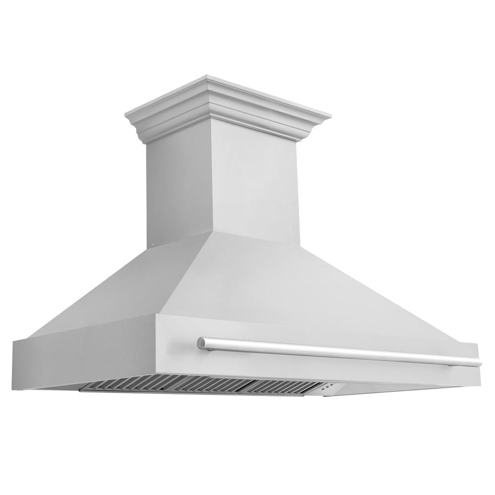 ZLINE 48 Inch Stainless Steel Range Hood with Stainless Steel Handle (8654STX 48) - Professional Kitchen Ventilation for Gas Stoves & Cooking Areas