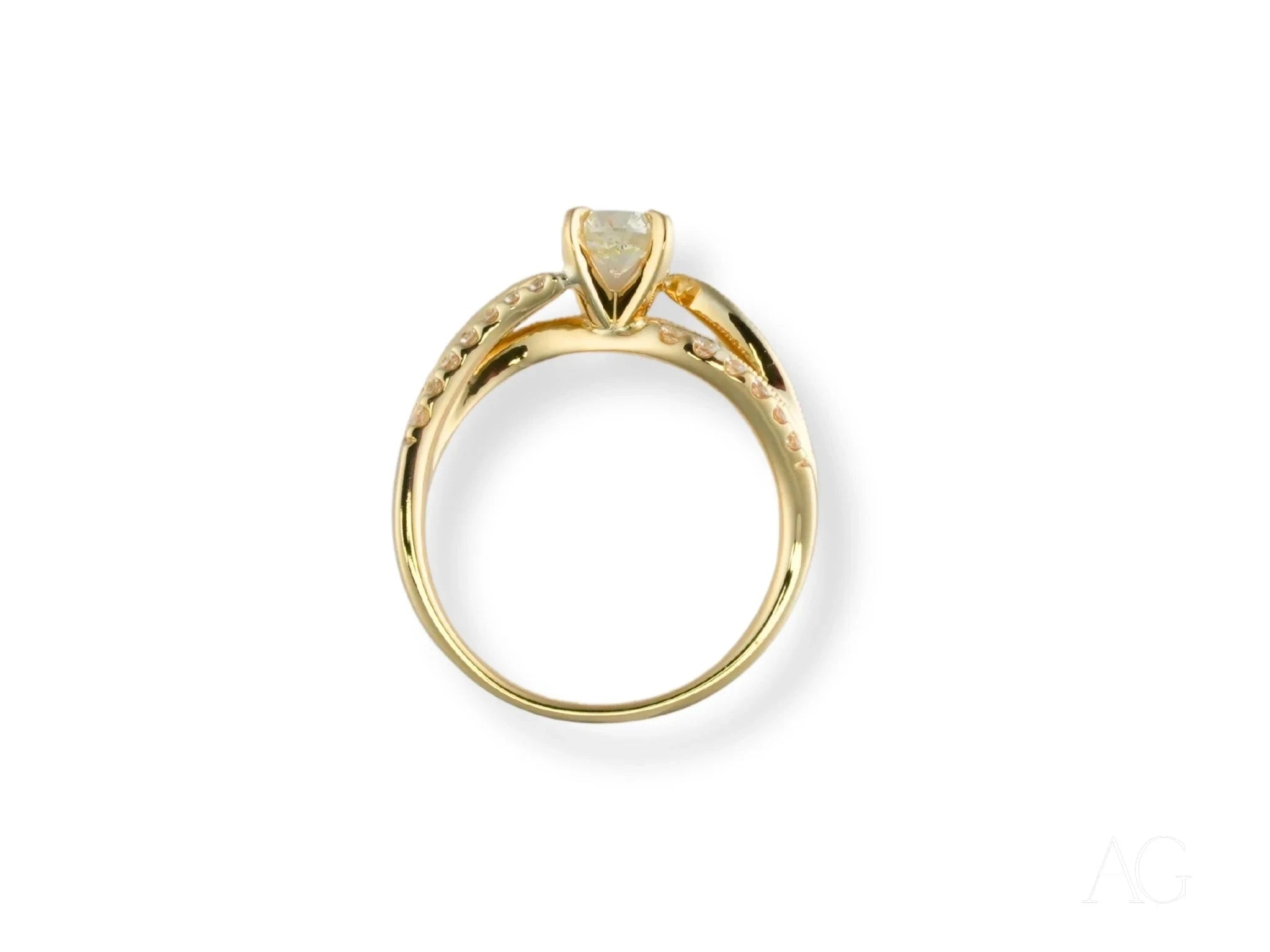 Radiant Vow Engagement Ring - 14K Gold Diamond Wedding Band for Women | Perfect for Proposals, Anniversaries & Romantic Occasions